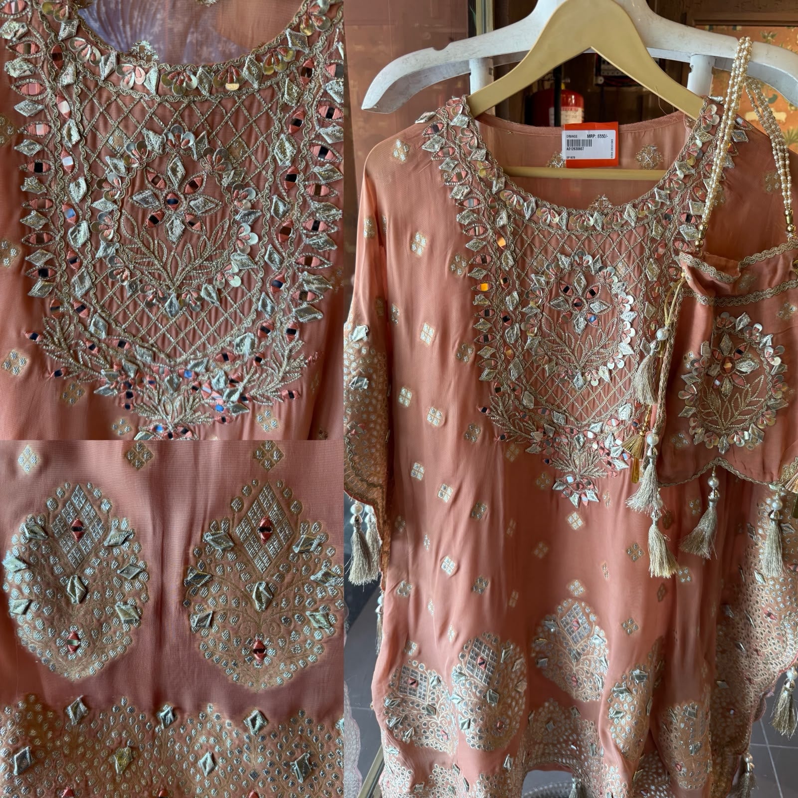 Designer Kaaftan With Farshi salwar