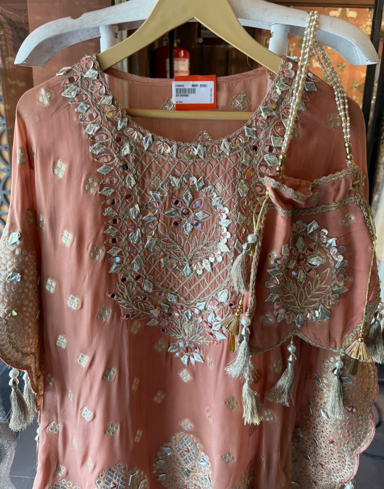 Designer Kaaftan With Farshi salwar