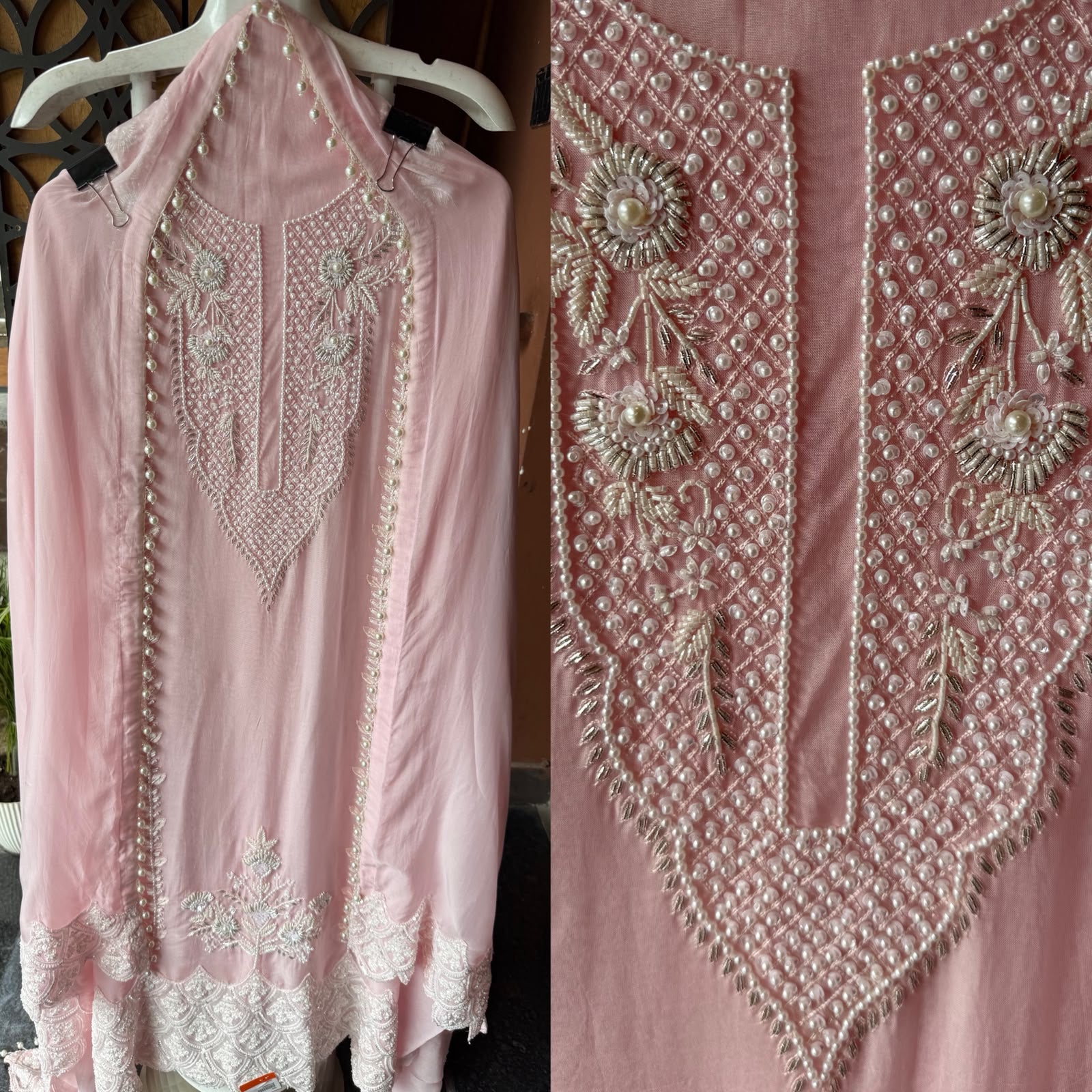 Hand-Embellished Suit Set