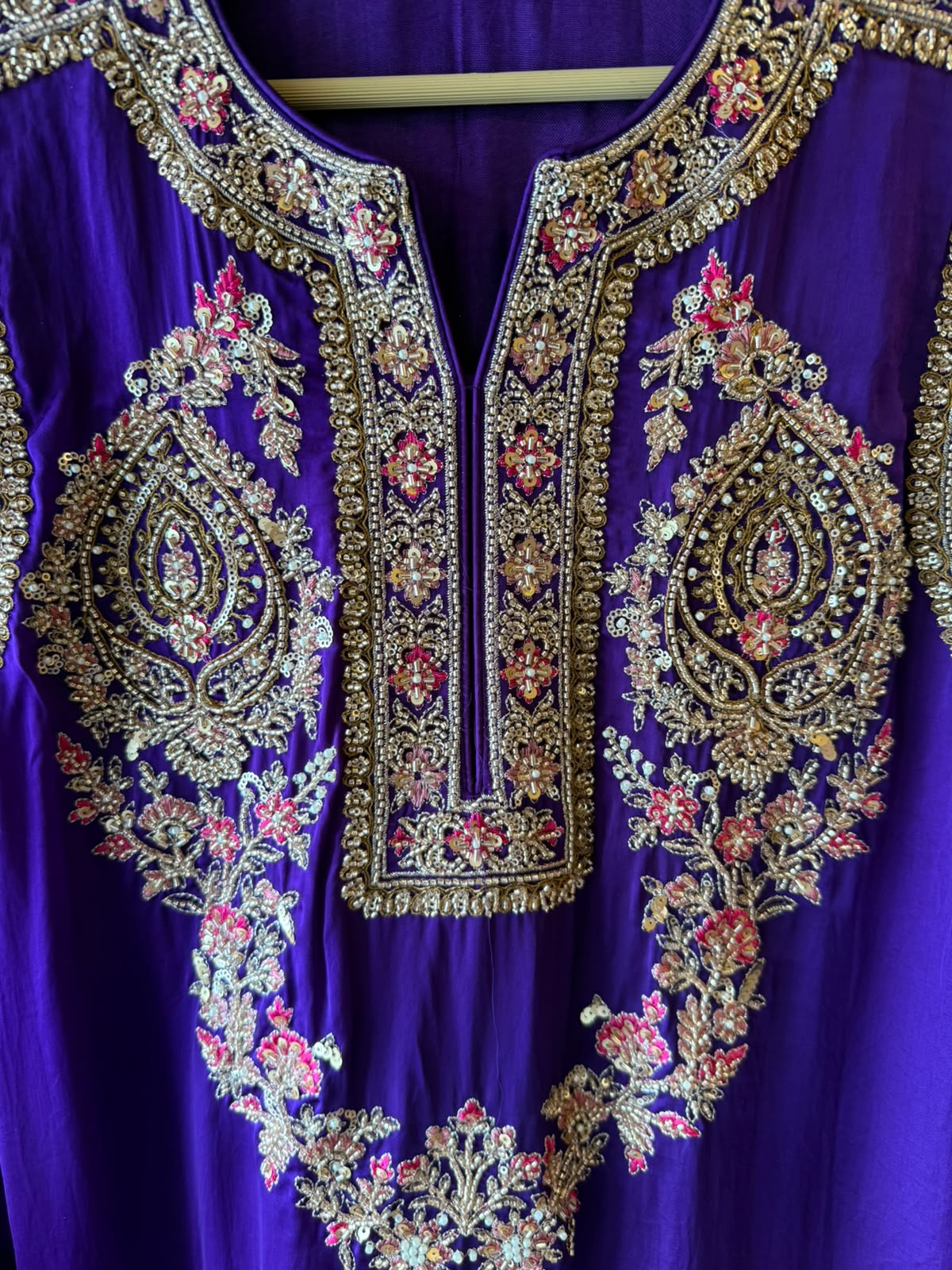 Satin silk Hand embellished Suit Set