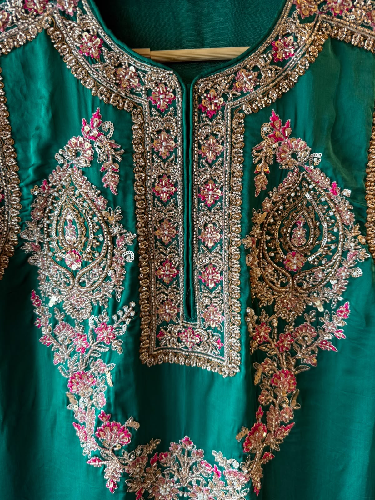 Satin silk Hand embellished Suit Set