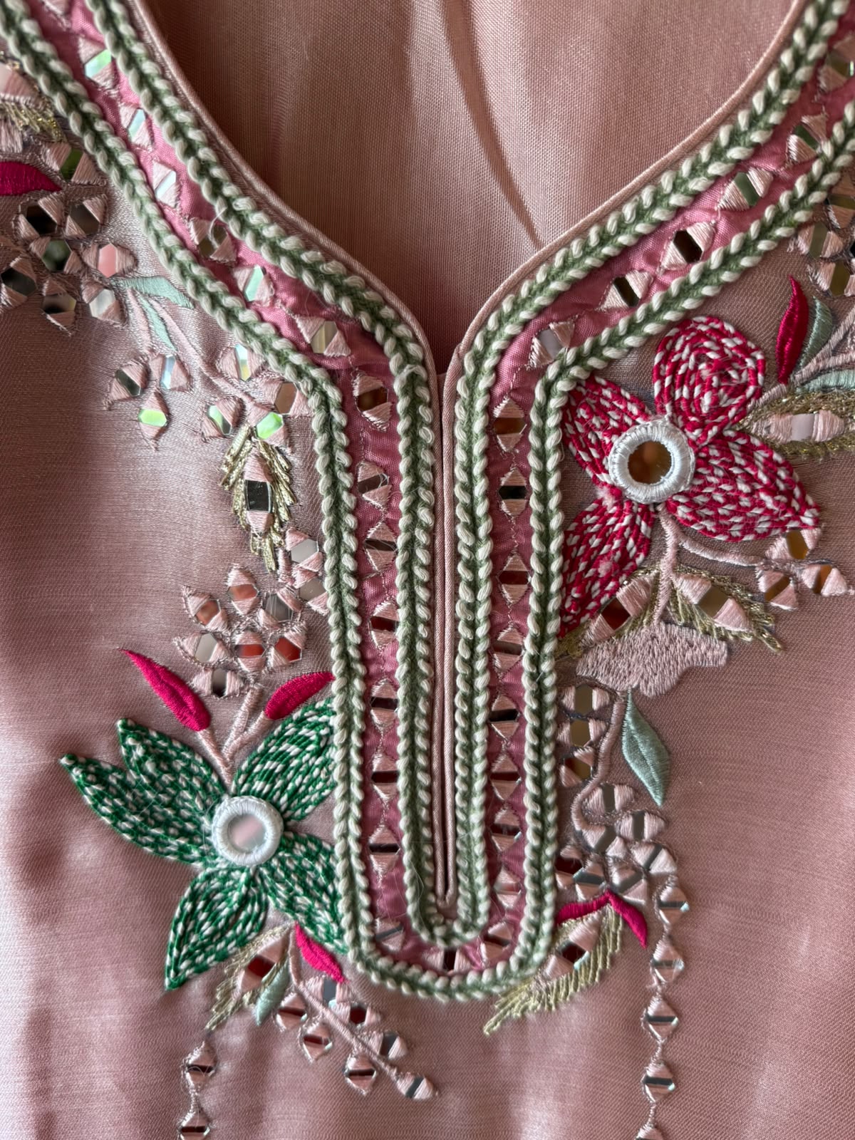 Hand crafted Embroidered Anarkali Set