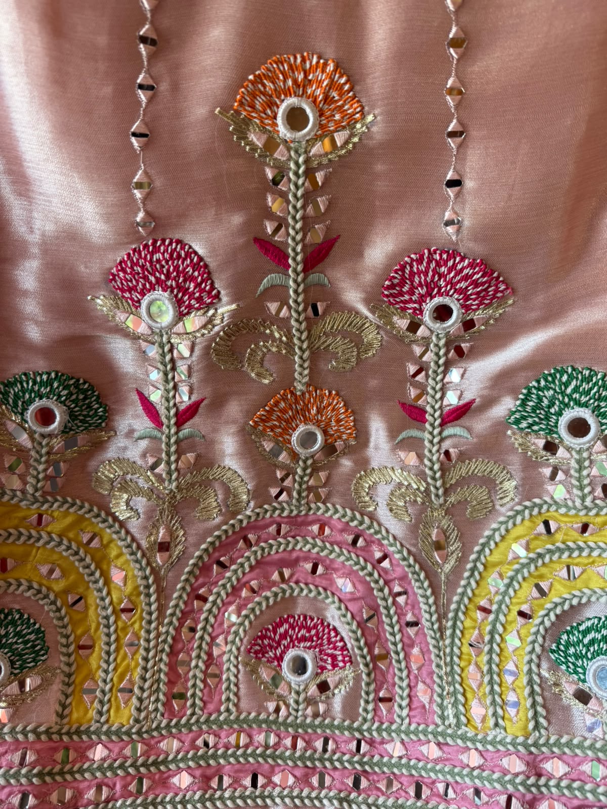 Hand crafted Embroidered Anarkali Set