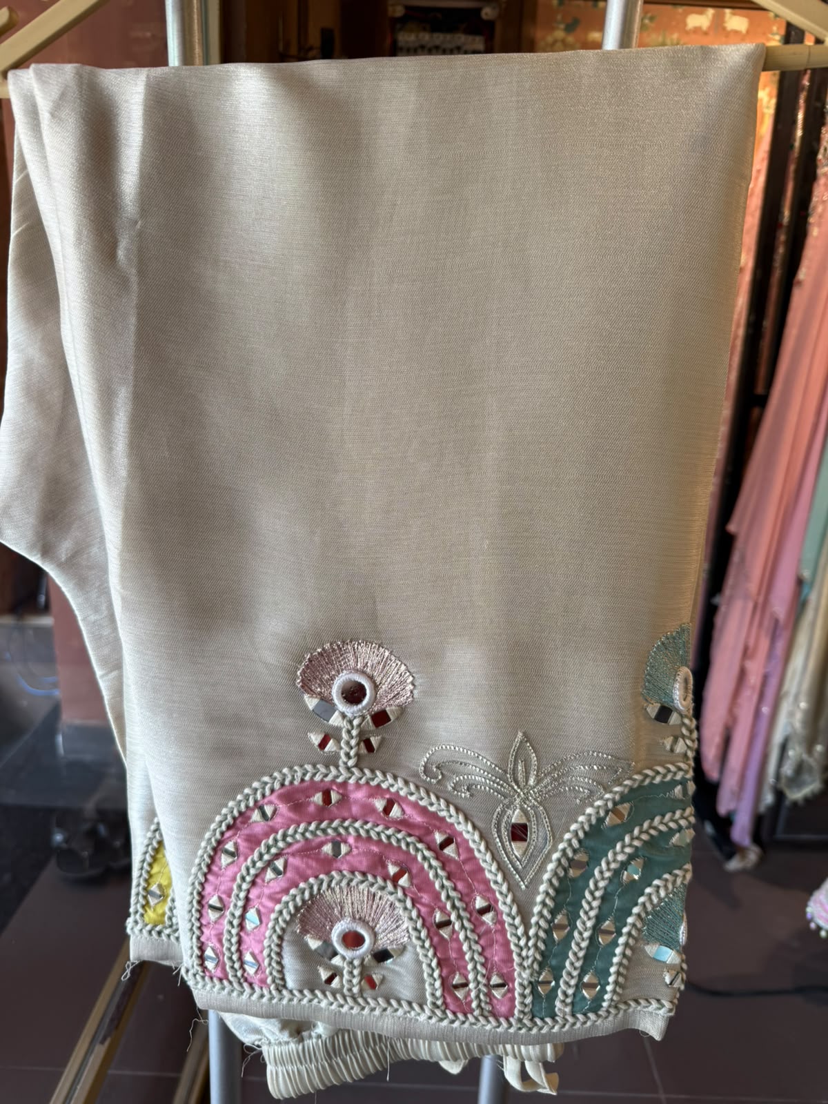 Hand crafted Embroidered Anarkali Set