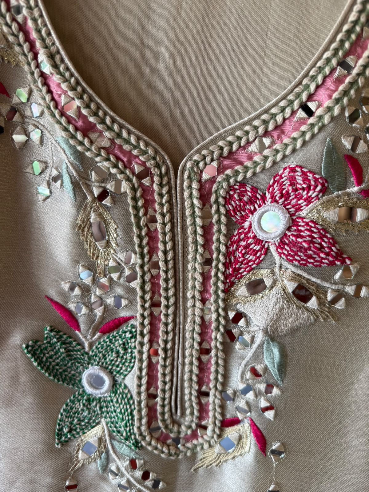 Hand crafted Embroidered Anarkali Set