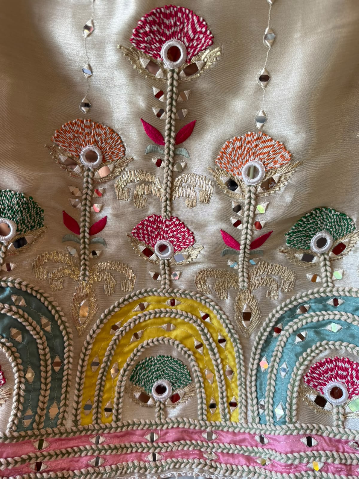Hand crafted Embroidered Anarkali Set