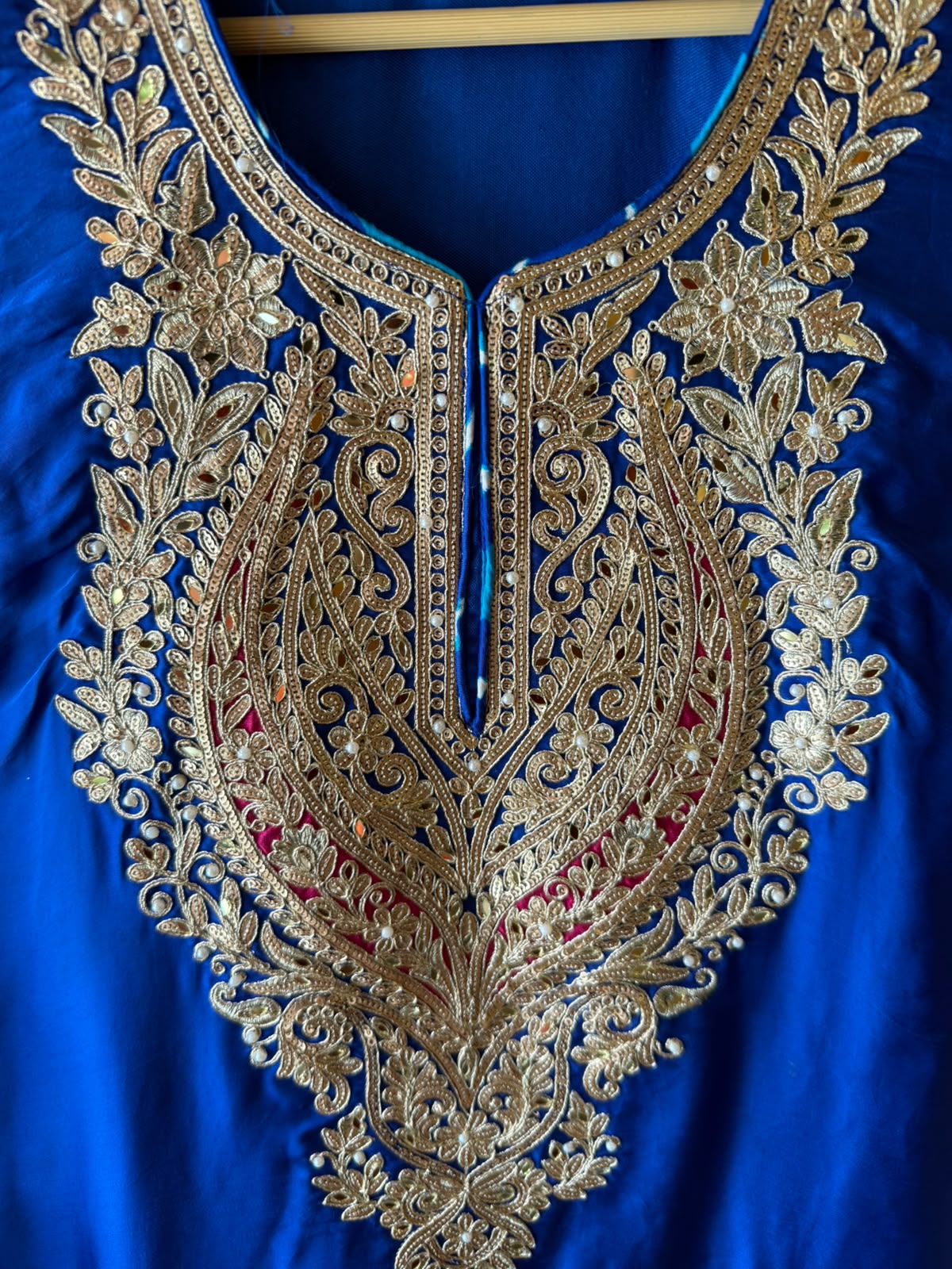 Premium Satin Silk Embroidered Kurta Set
