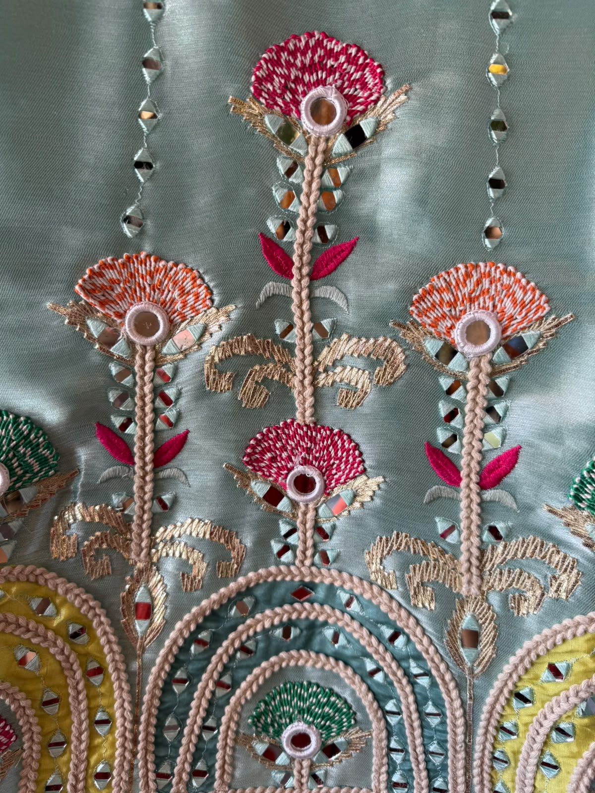 Hand crafted Embroidered Anarkali Set