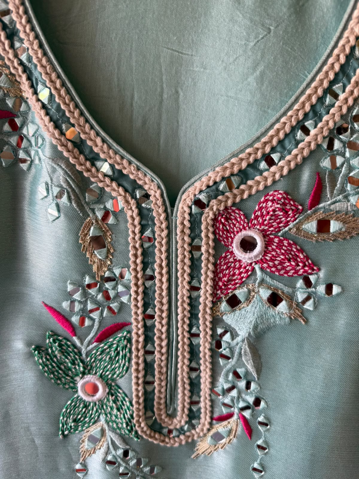 Hand crafted Embroidered Anarkali Set