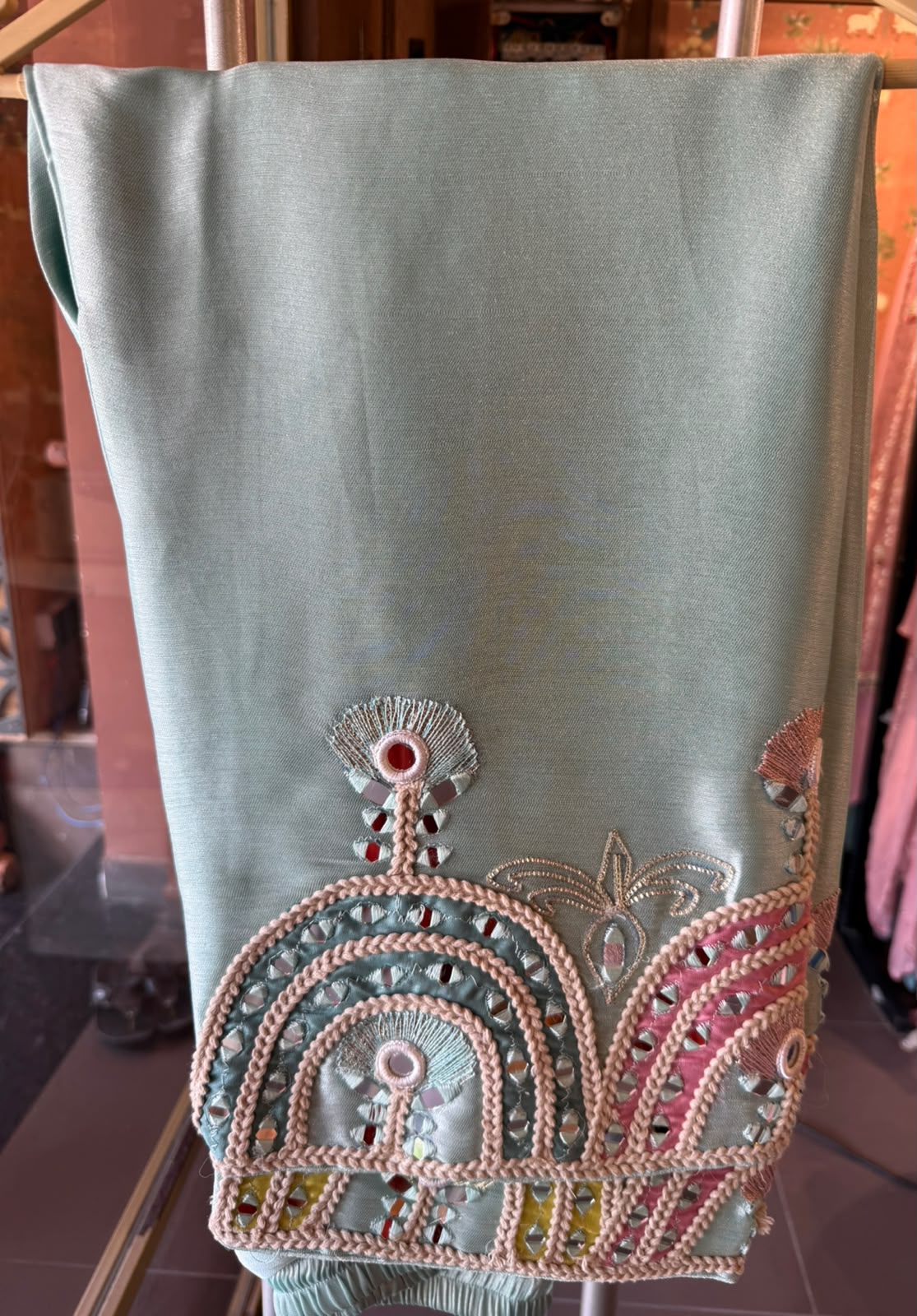 Hand crafted Embroidered Anarkali Set