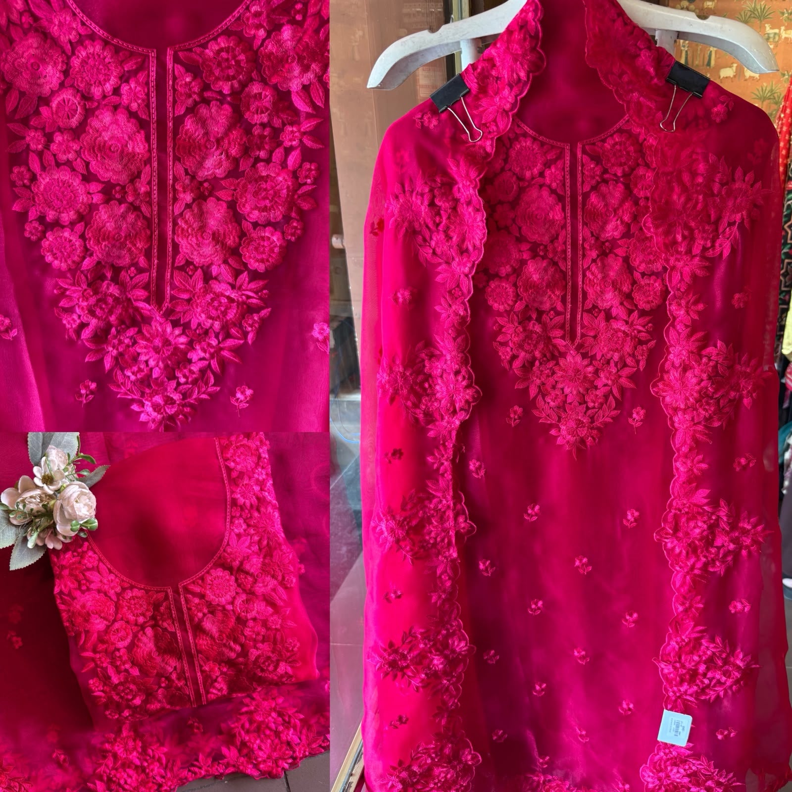 Floral thread Embroidered Suit Set