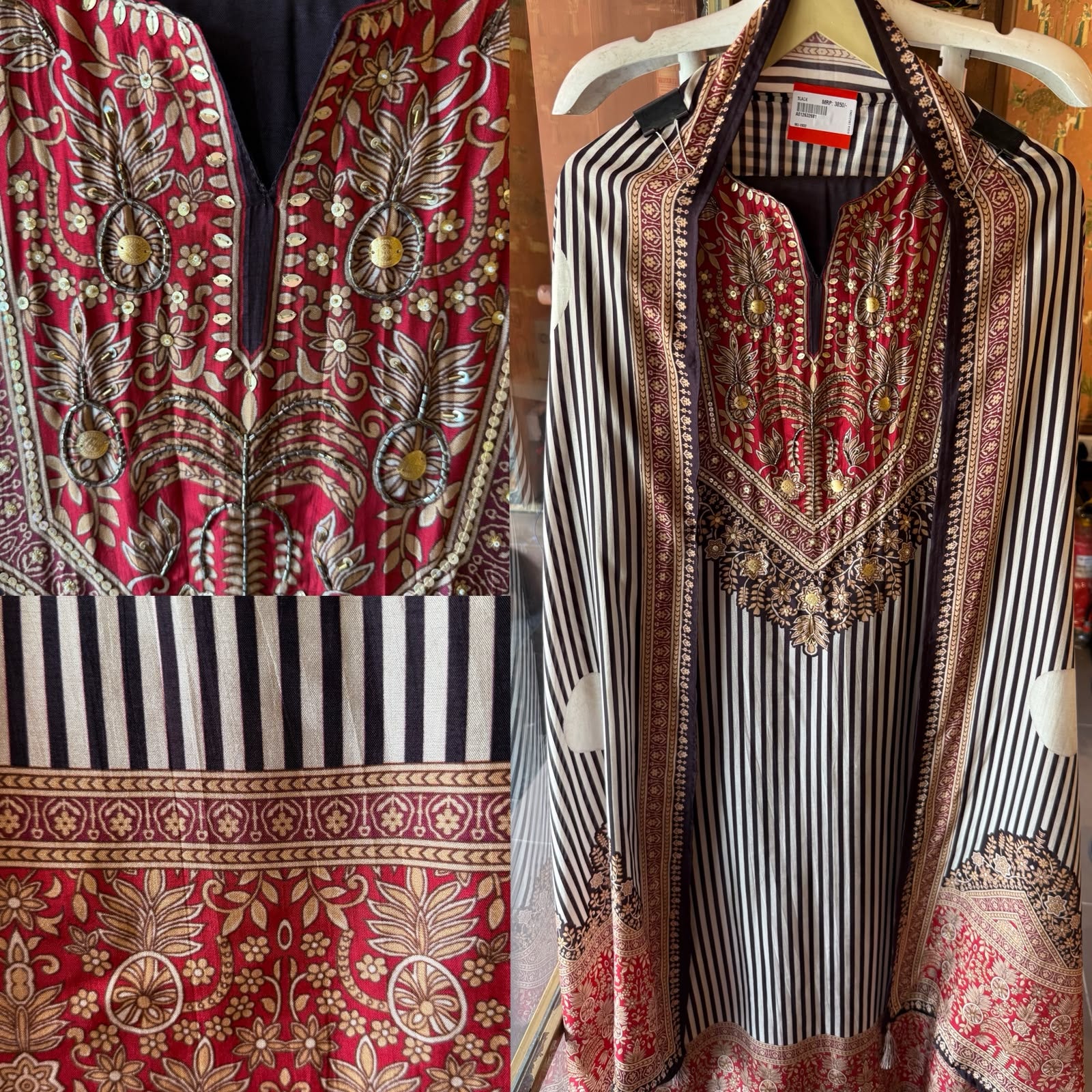 Heritage Stripe Printed Suit Set
