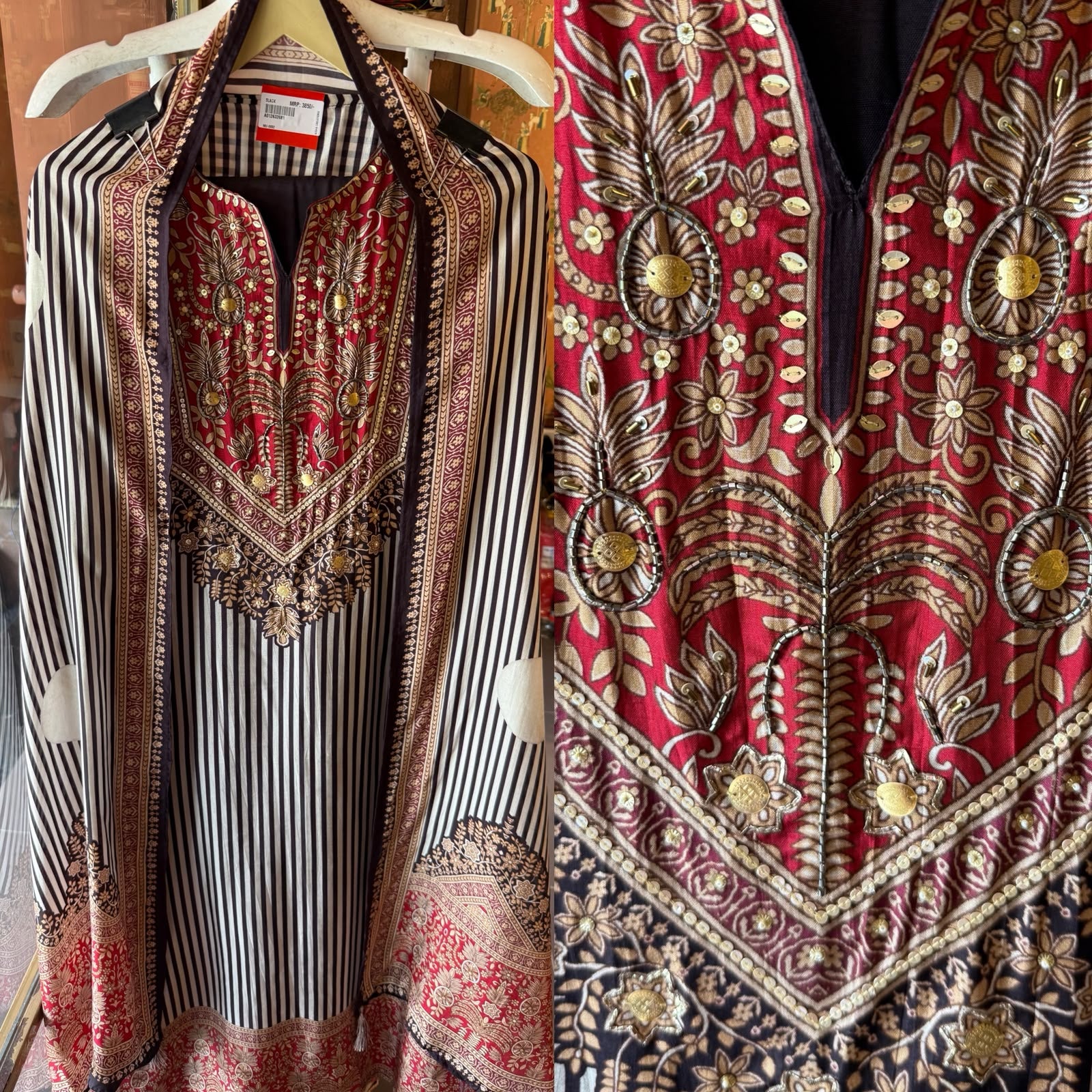 Heritage Stripe Printed Suit Set