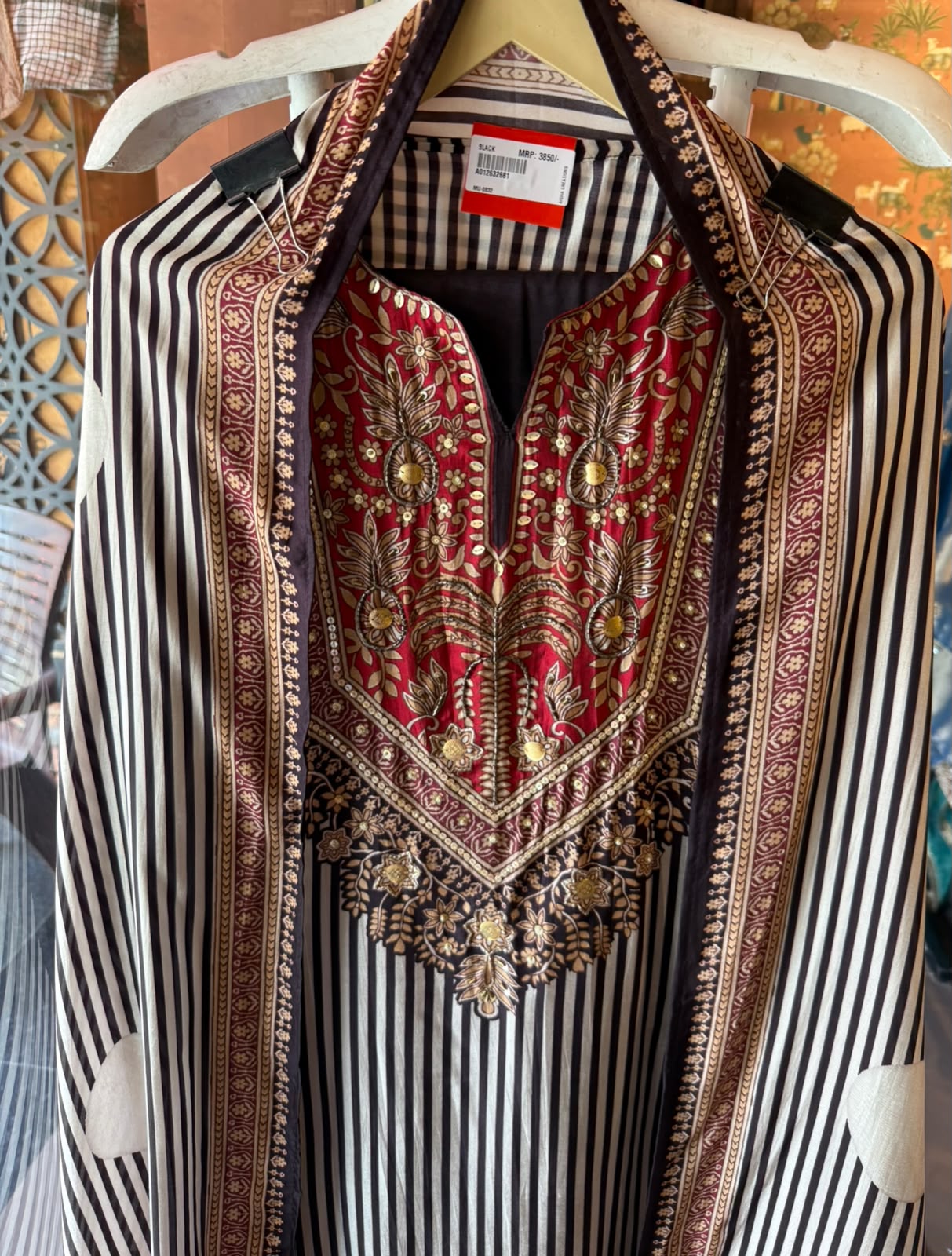 Heritage Stripe Printed Suit Set