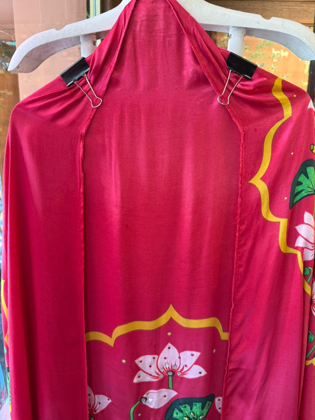 Krishna Pichwai Printed unstitched Suit set