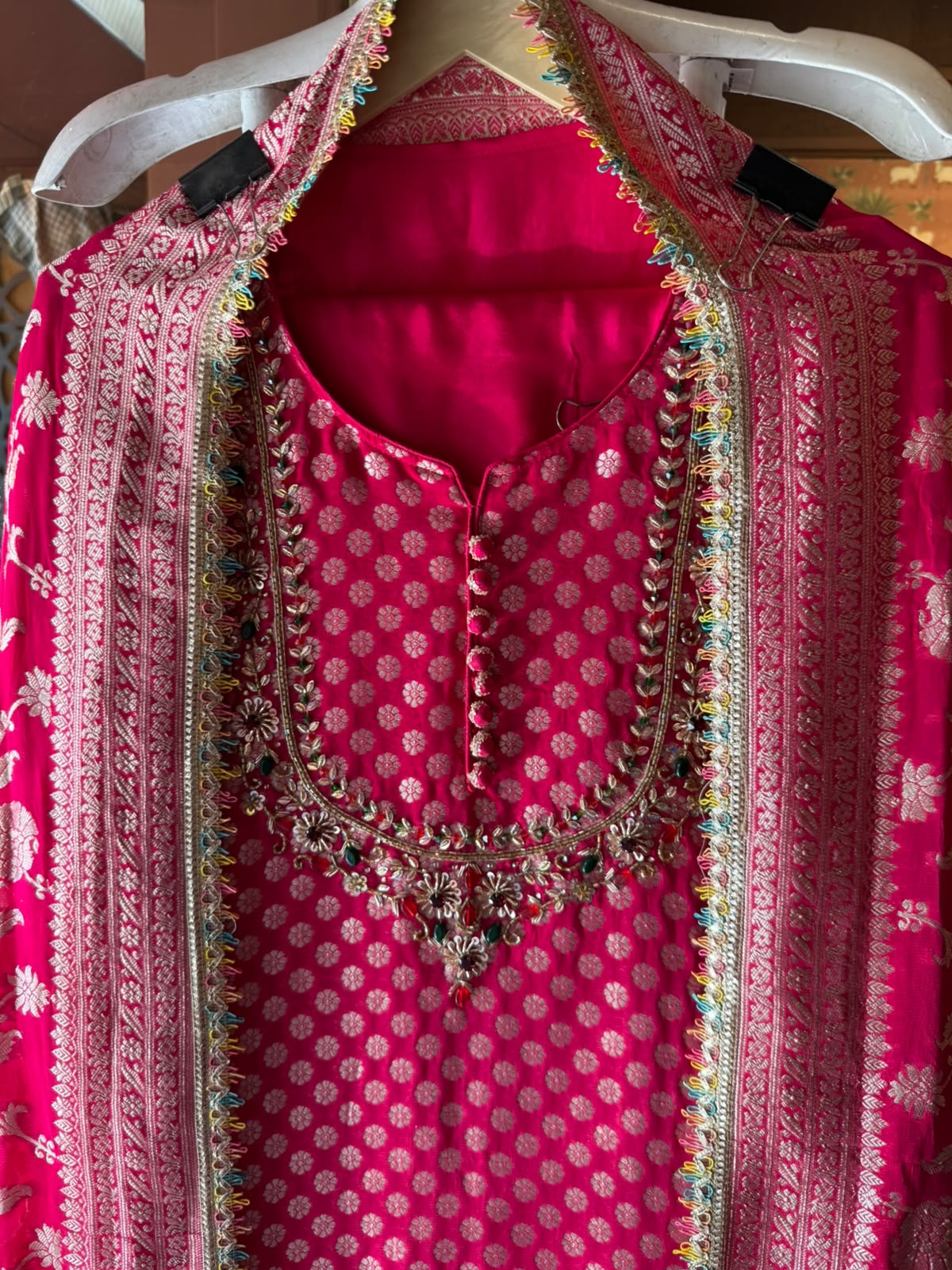 Khaddi Georgette  Banarasi Suit Set