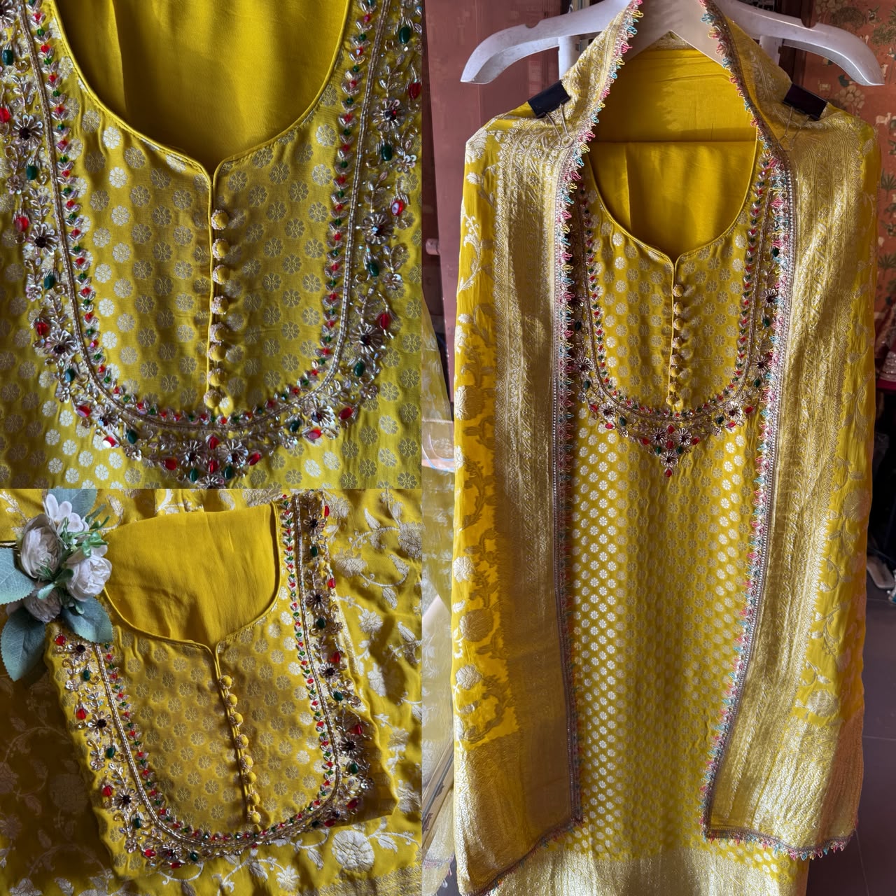 Khaddi Georgette  Banarasi Suit Set