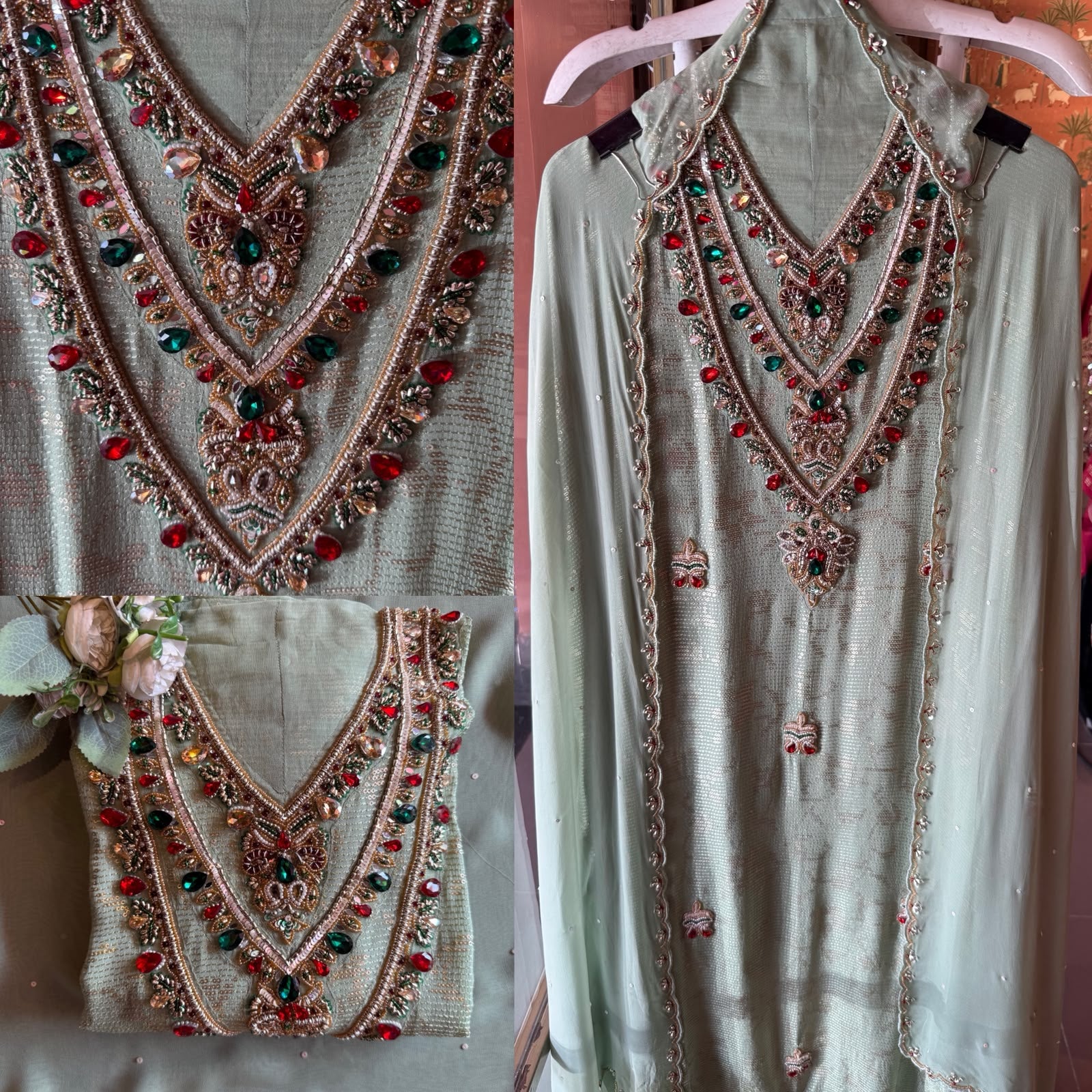 Georgette with sequence embellished Suit Set