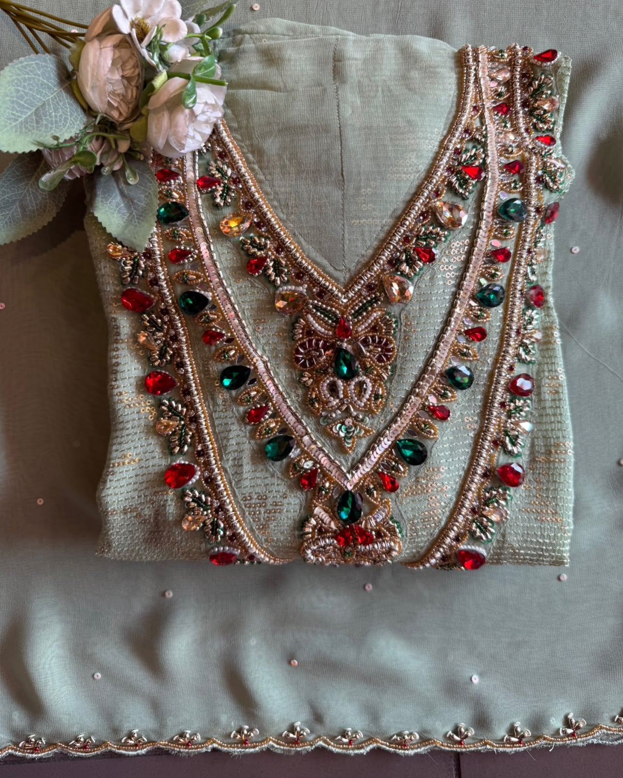 Georgette with sequence embellished Suit Set