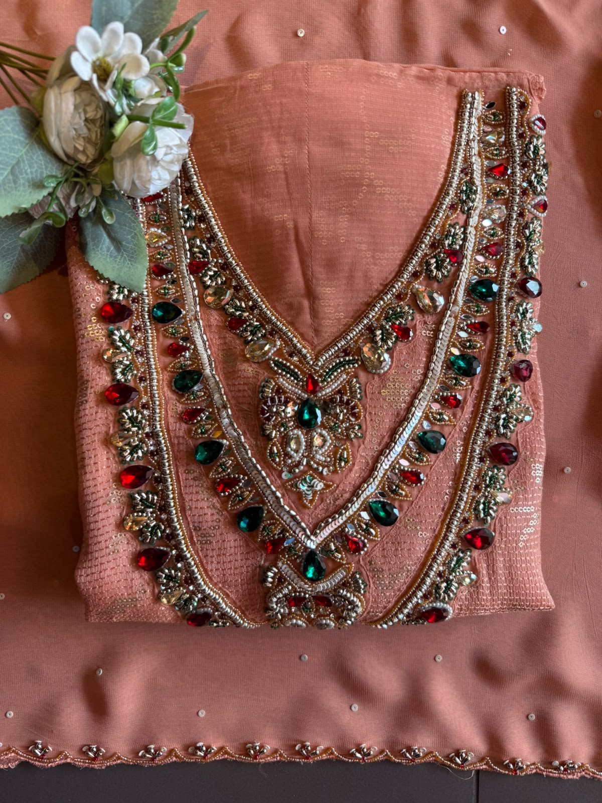 Georgette with sequence embellished Suit Set