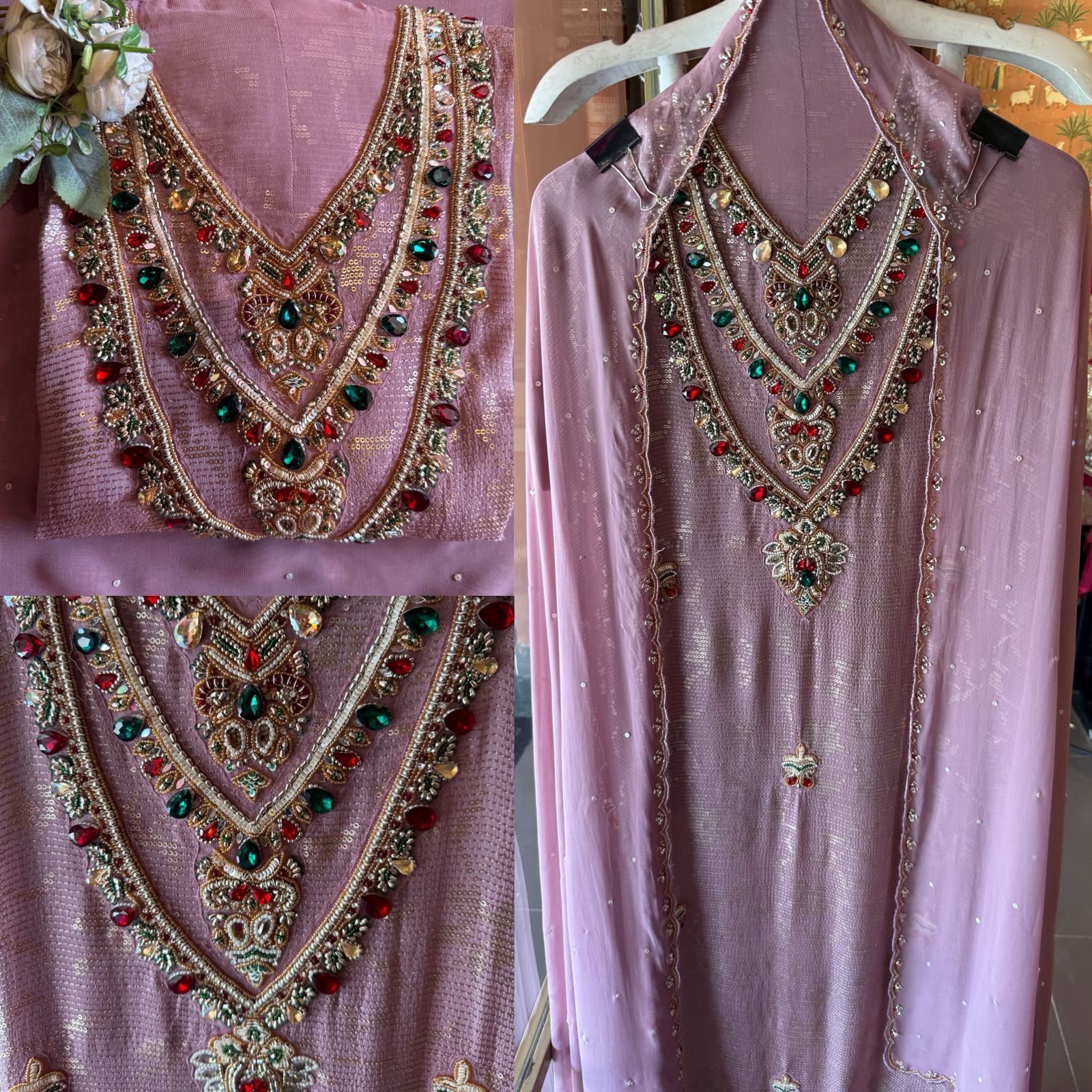 Georgette with sequence embellished Suit Set