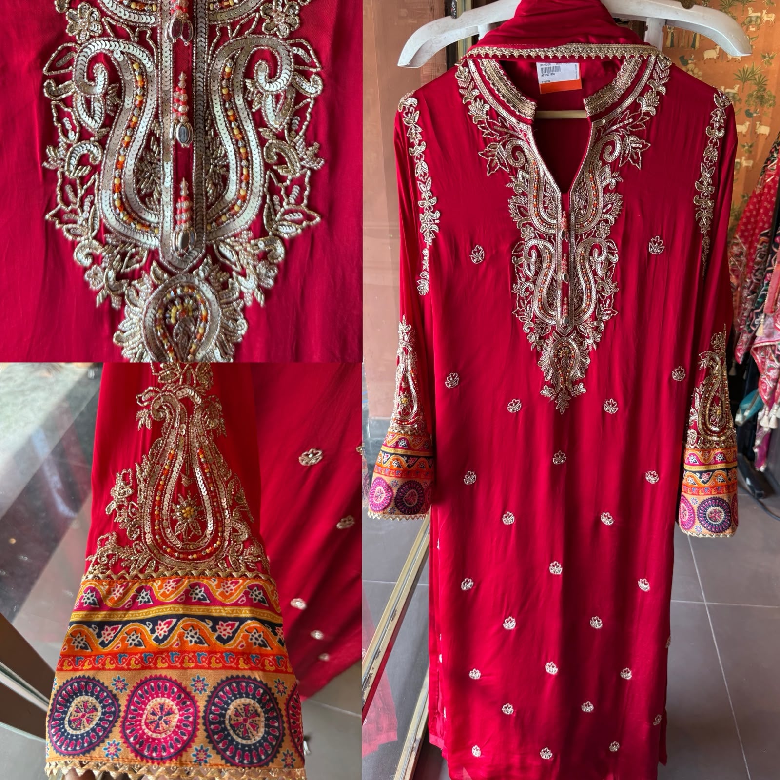 Hand-Embroidered Kurta Set