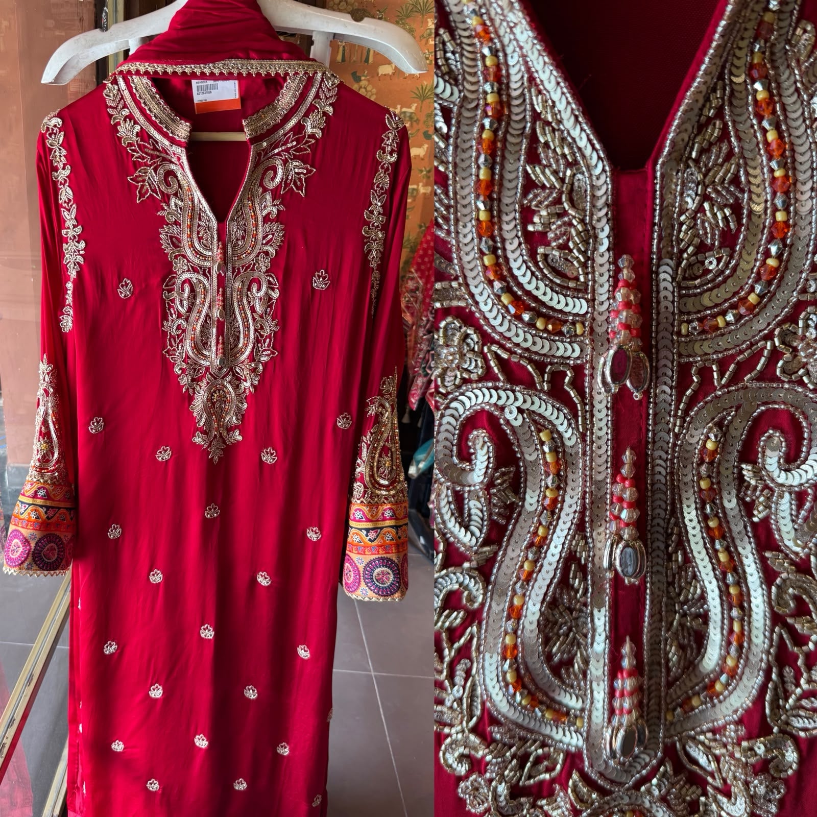 Hand-Embroidered Kurta Set
