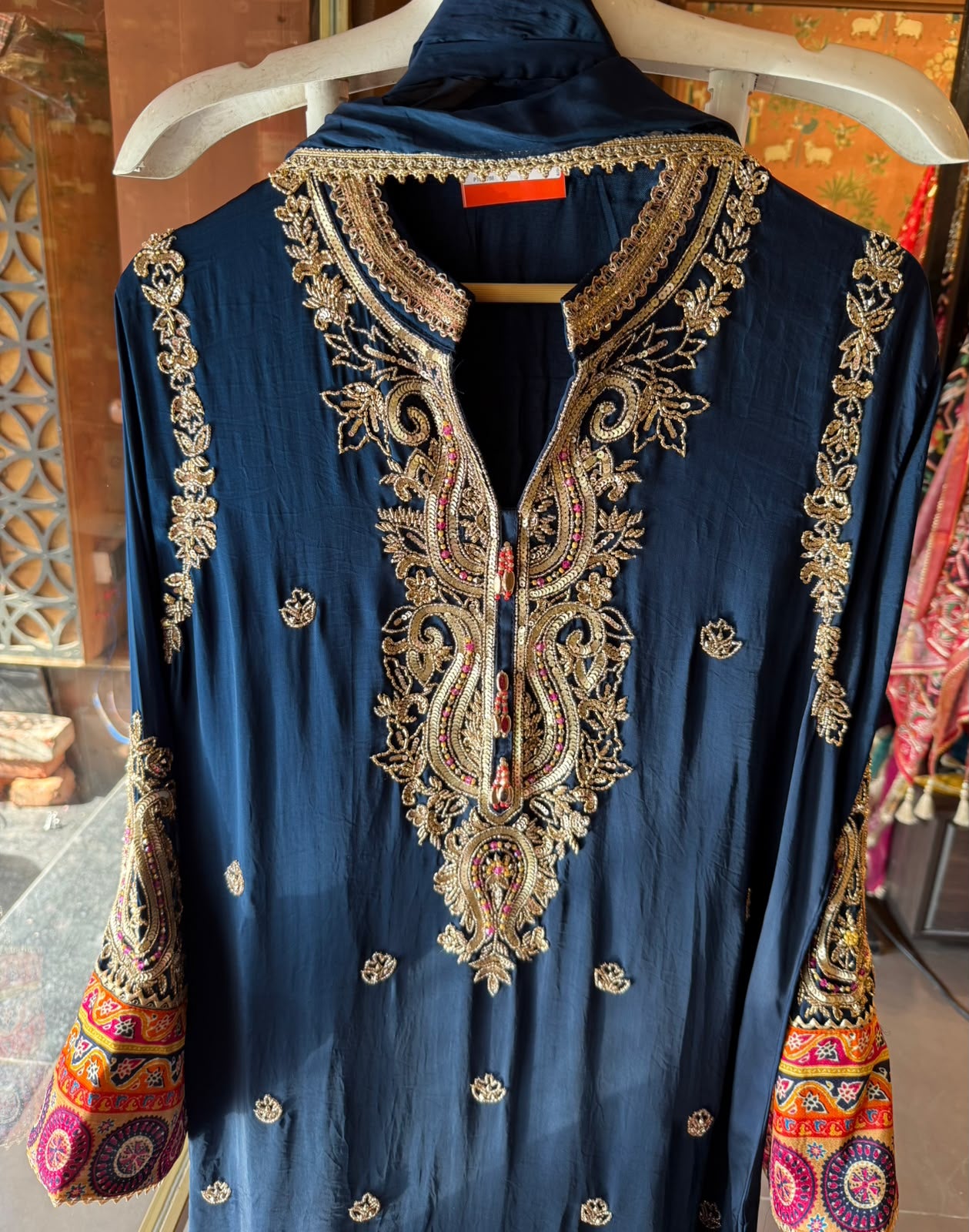 Hand-Embroidered Kurta Set