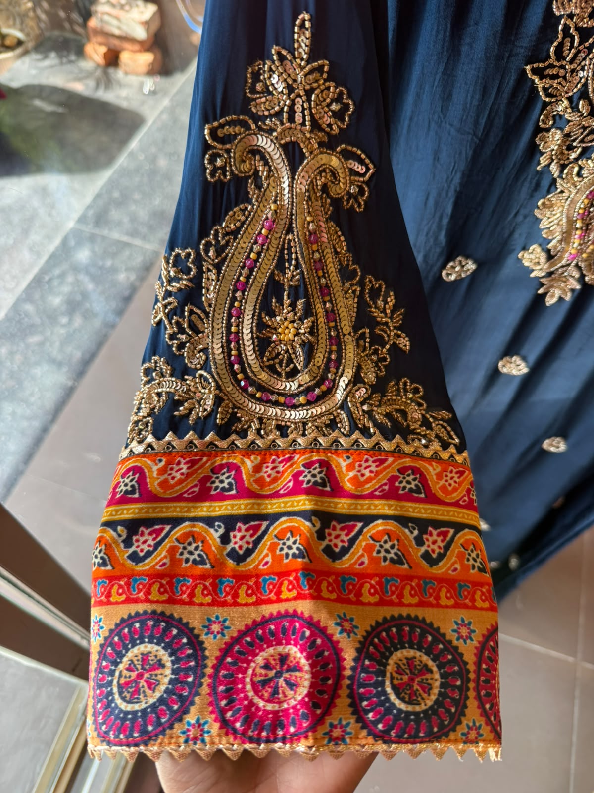 Hand-Embroidered Kurta Set