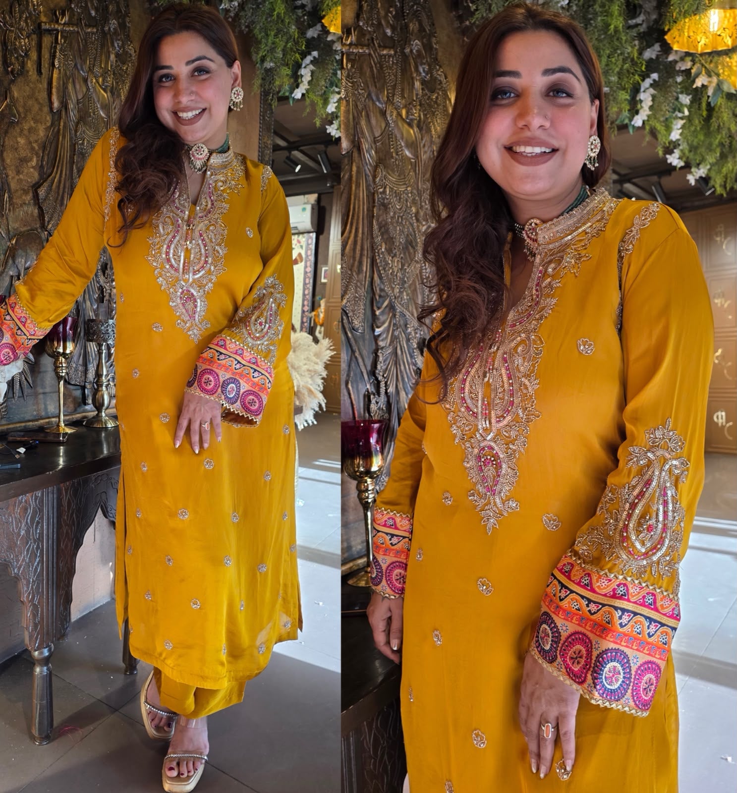 Hand-Embroidered Kurta Set