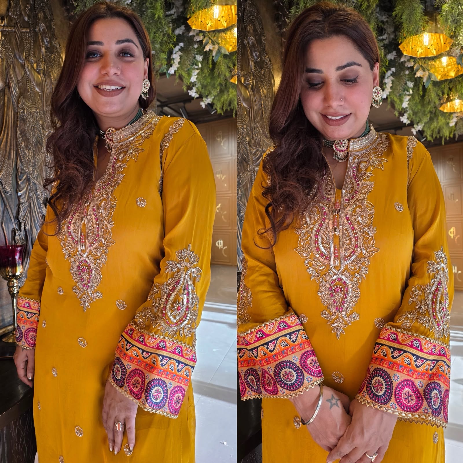 Hand-Embroidered Kurta Set
