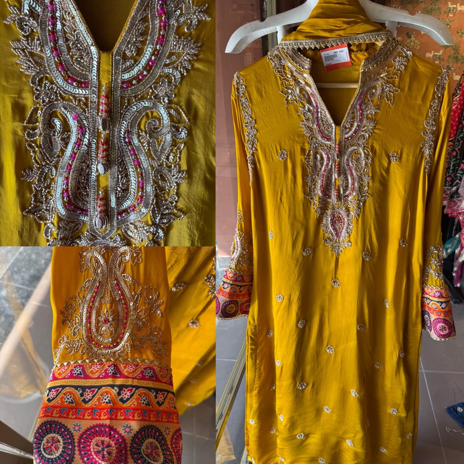 Hand-Embroidered Kurta Set