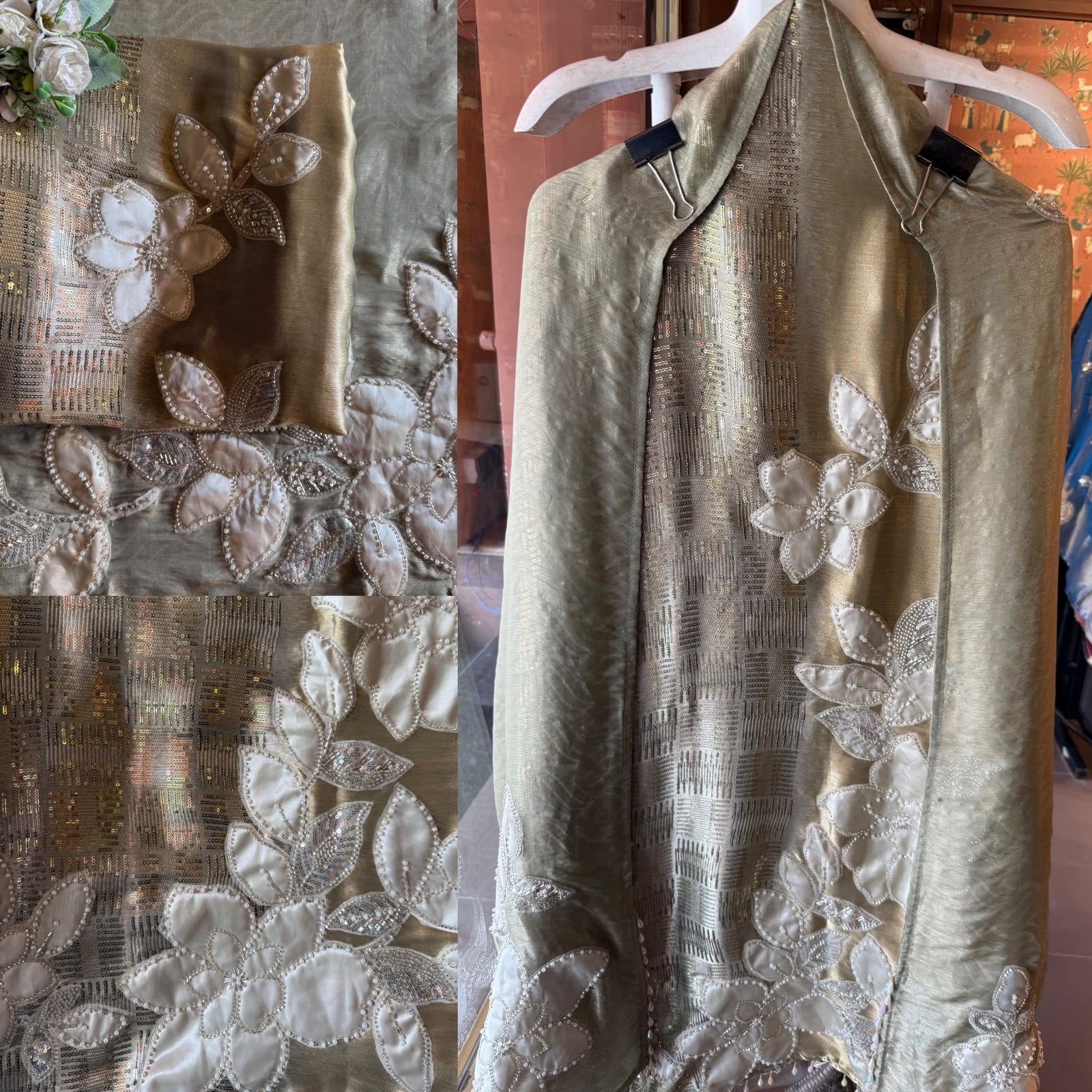Champagne Appliqué patchwork floral Luxury Set
