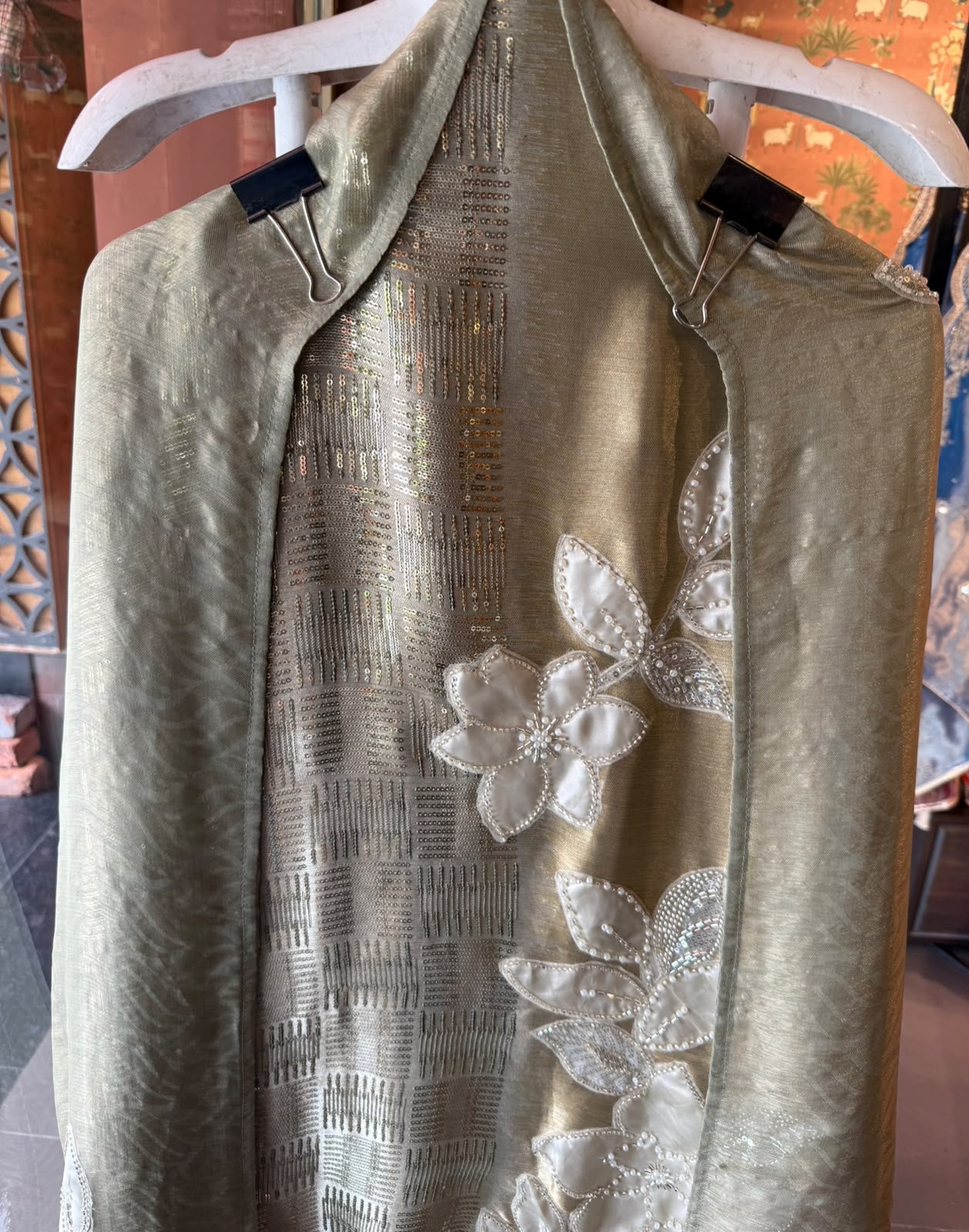 Champagne Appliqué patchwork floral Luxury Set