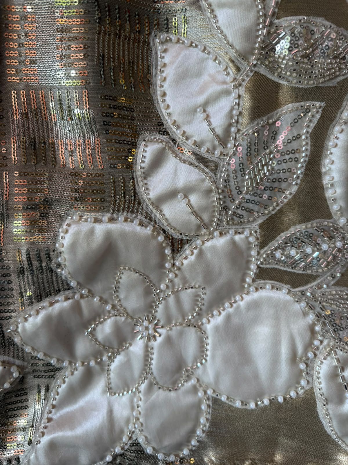 Champagne Appliqué patchwork floral Luxury Set