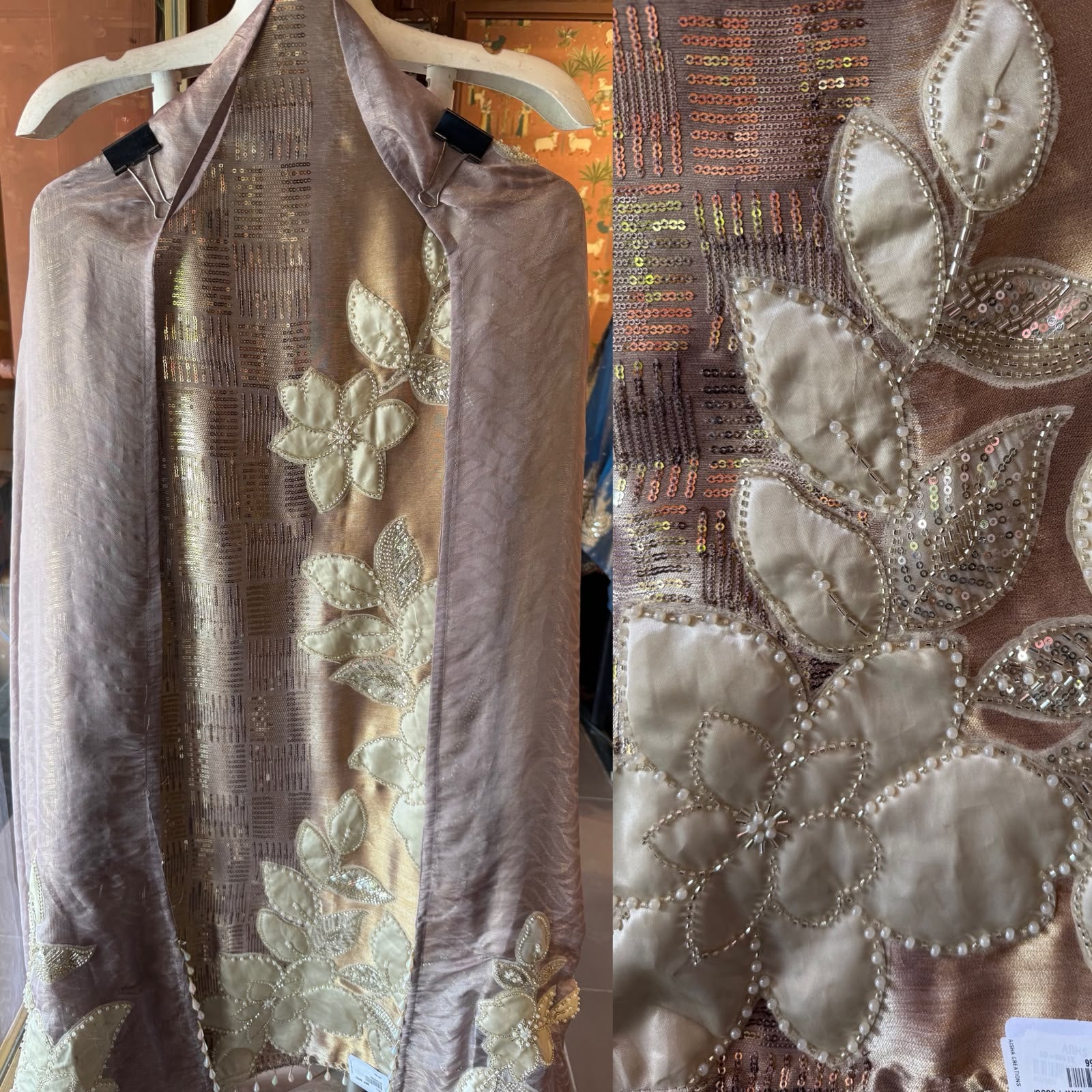 Champagne Appliqué patchwork floral Luxury Set