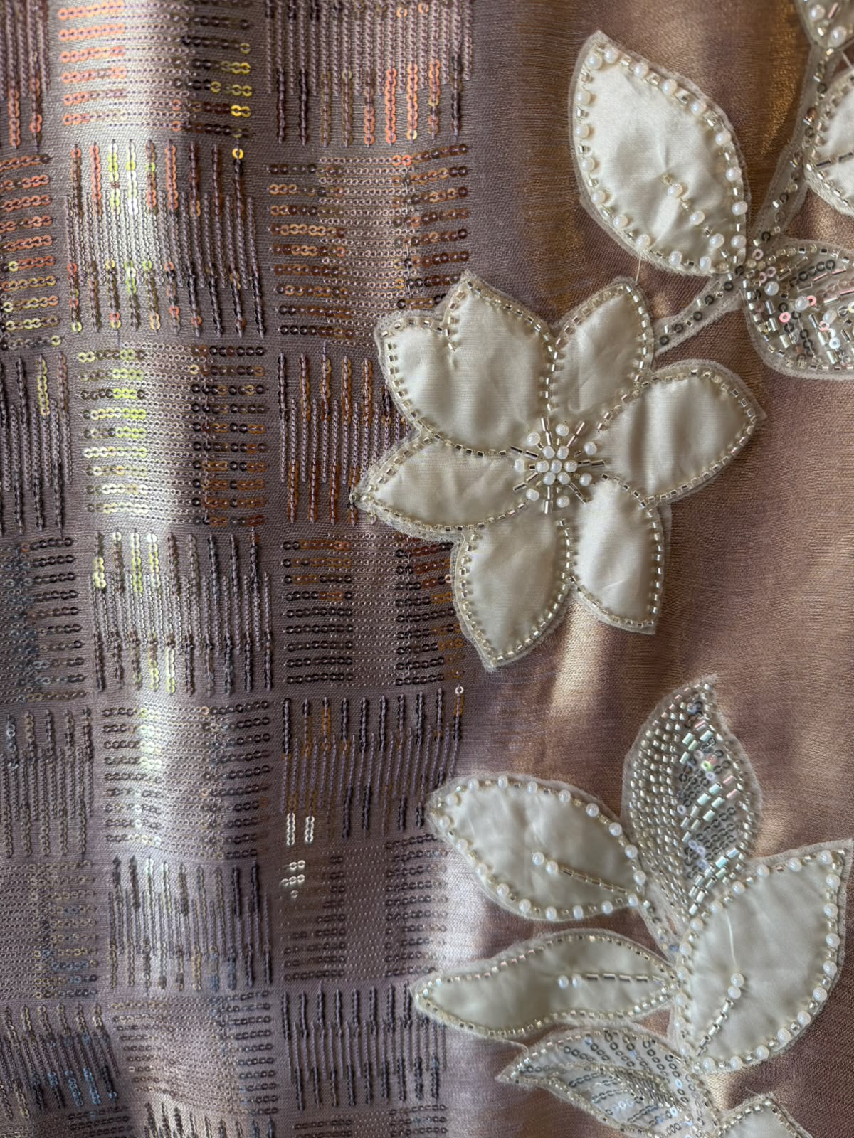 Champagne Appliqué patchwork floral Luxury Set