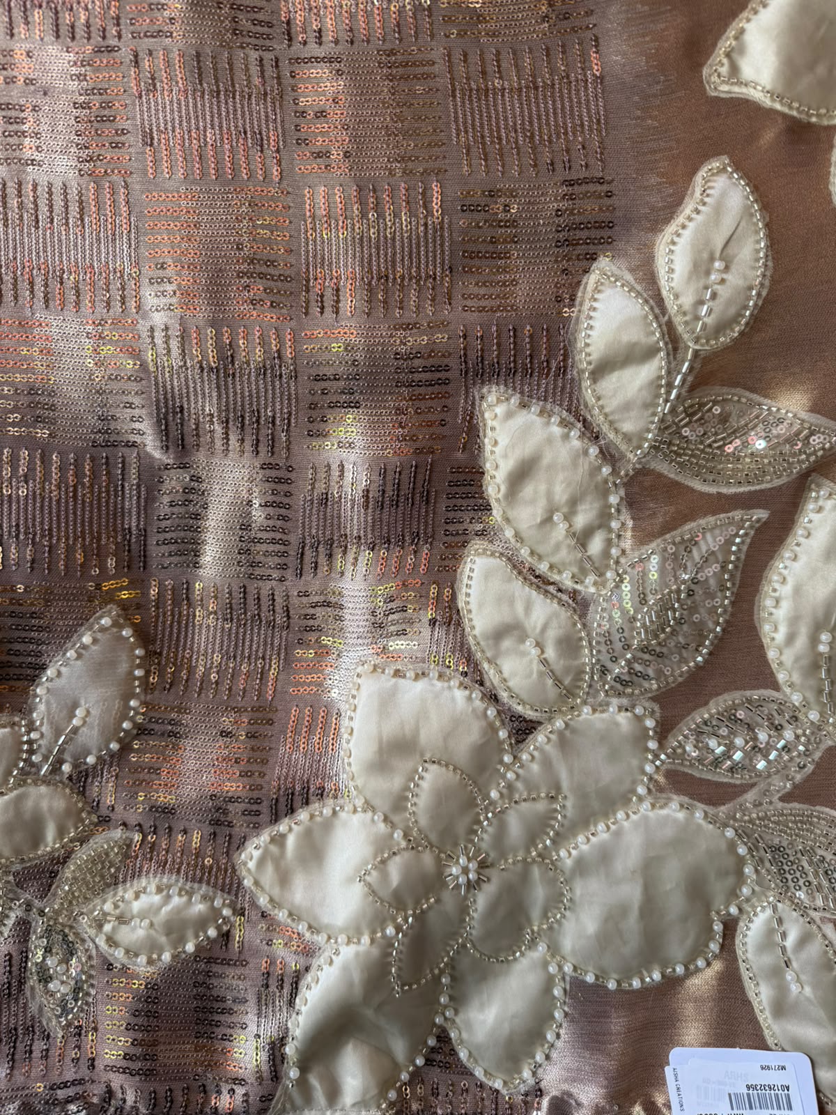 Champagne Appliqué patchwork floral Luxury Set