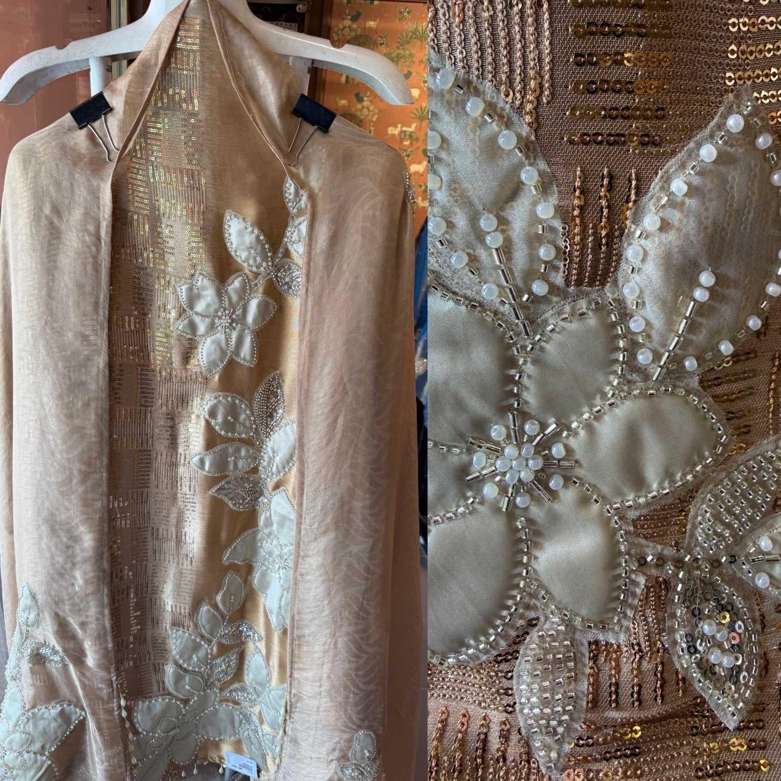 Champagne Appliqué patchwork floral Luxury Set