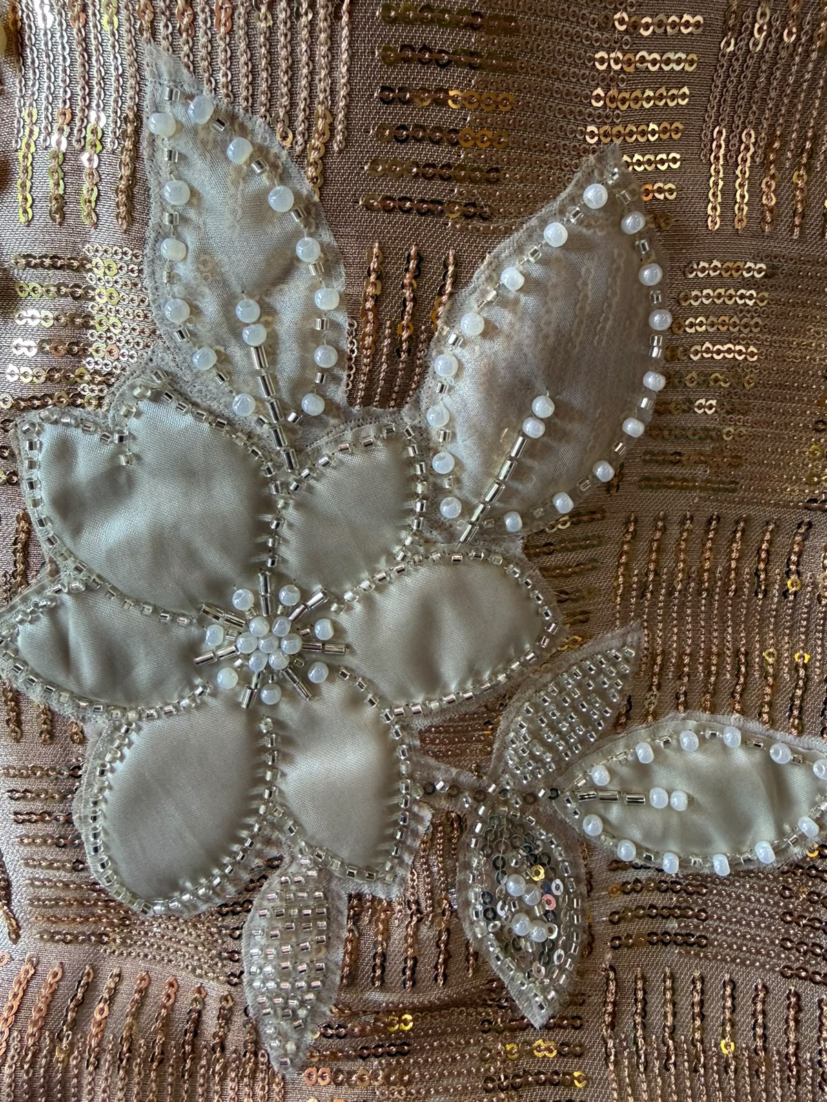 Champagne Appliqué patchwork floral Luxury Set