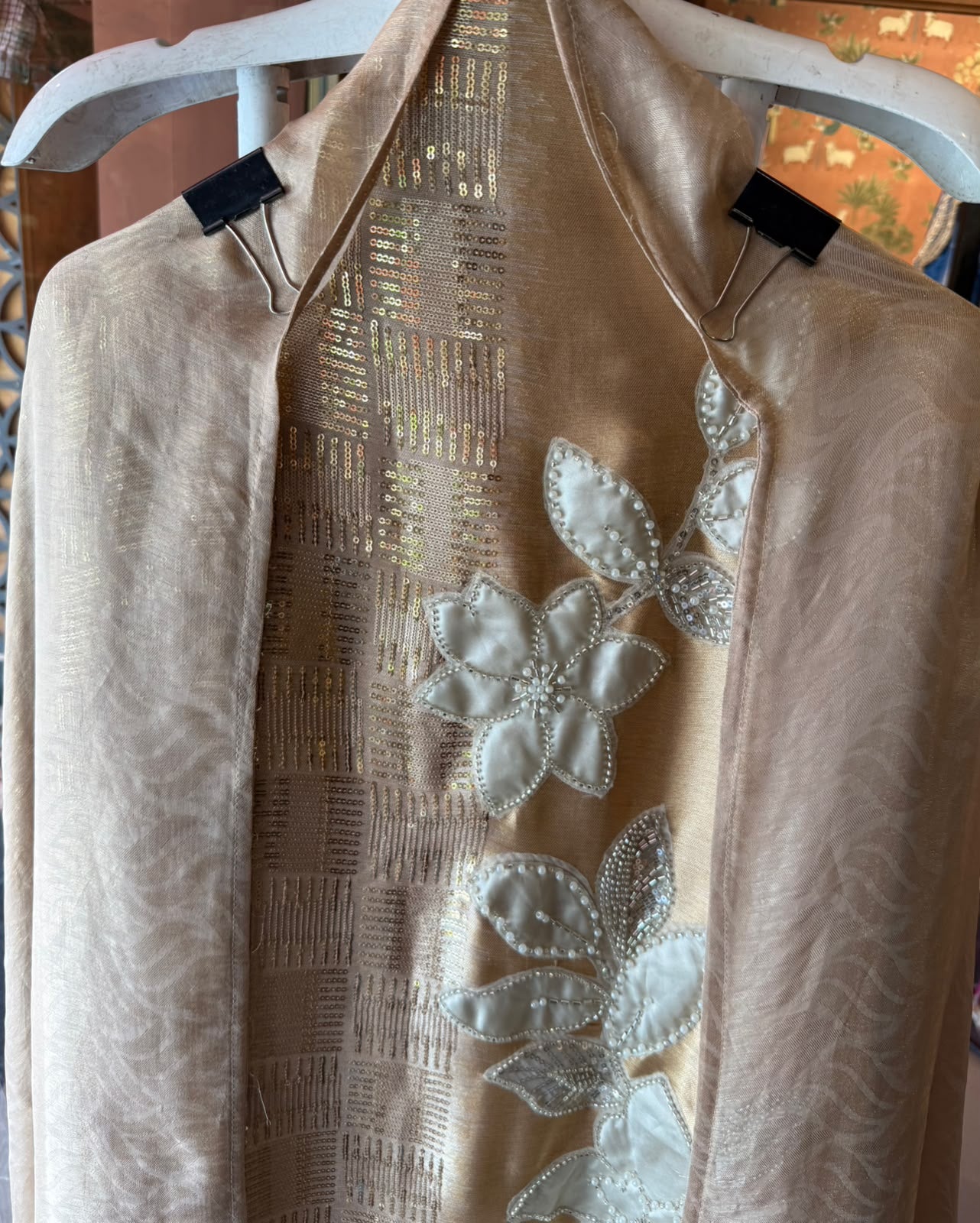 Champagne Appliqué patchwork floral Luxury Set