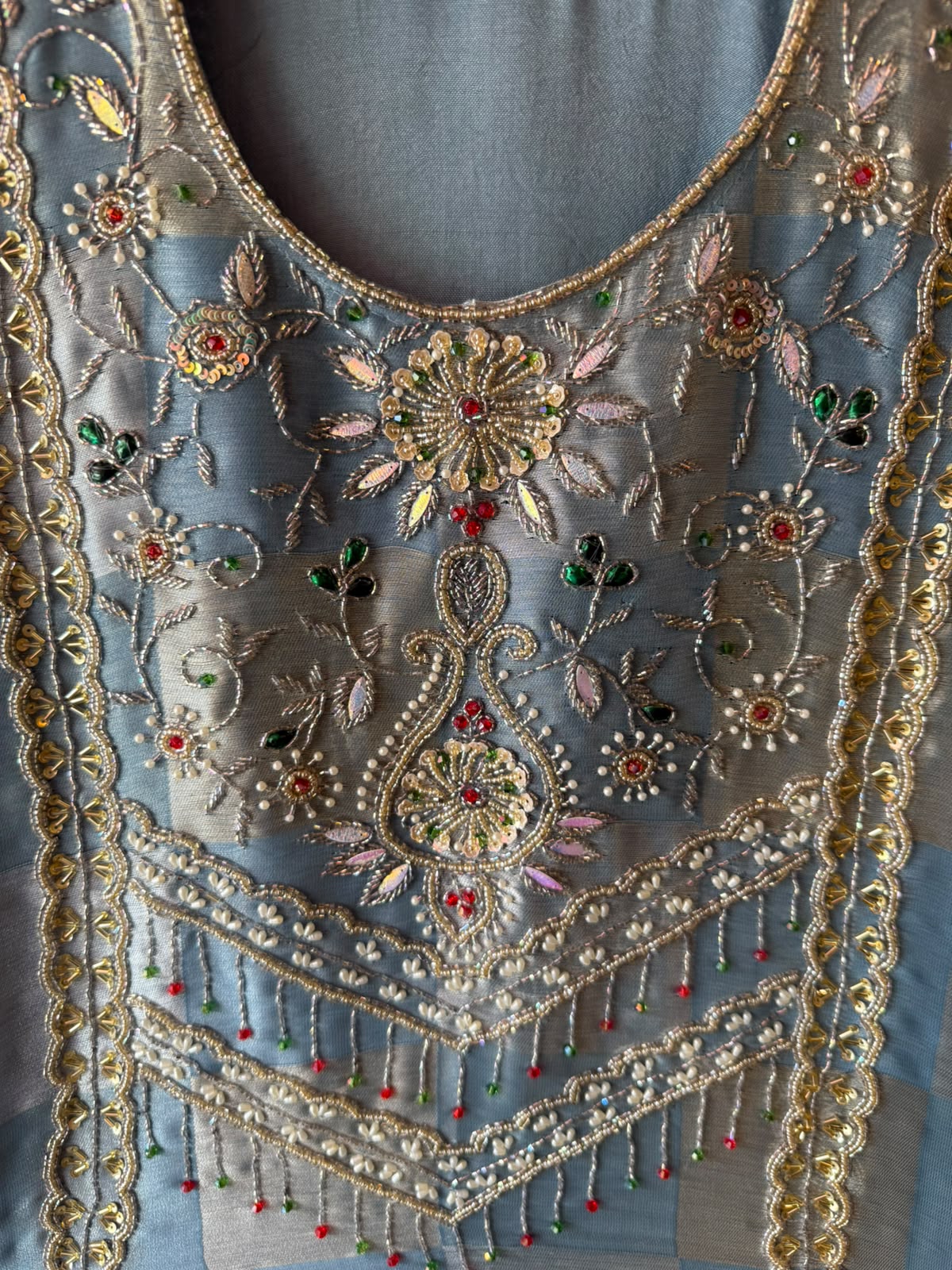 Pearl Embellished Designer Long dress