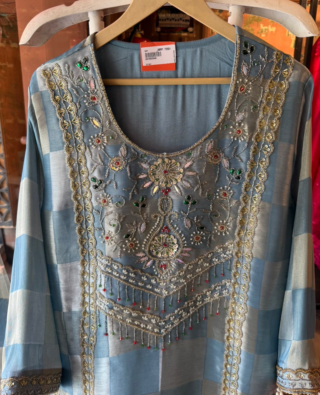 Pearl Embellished Designer Long dress