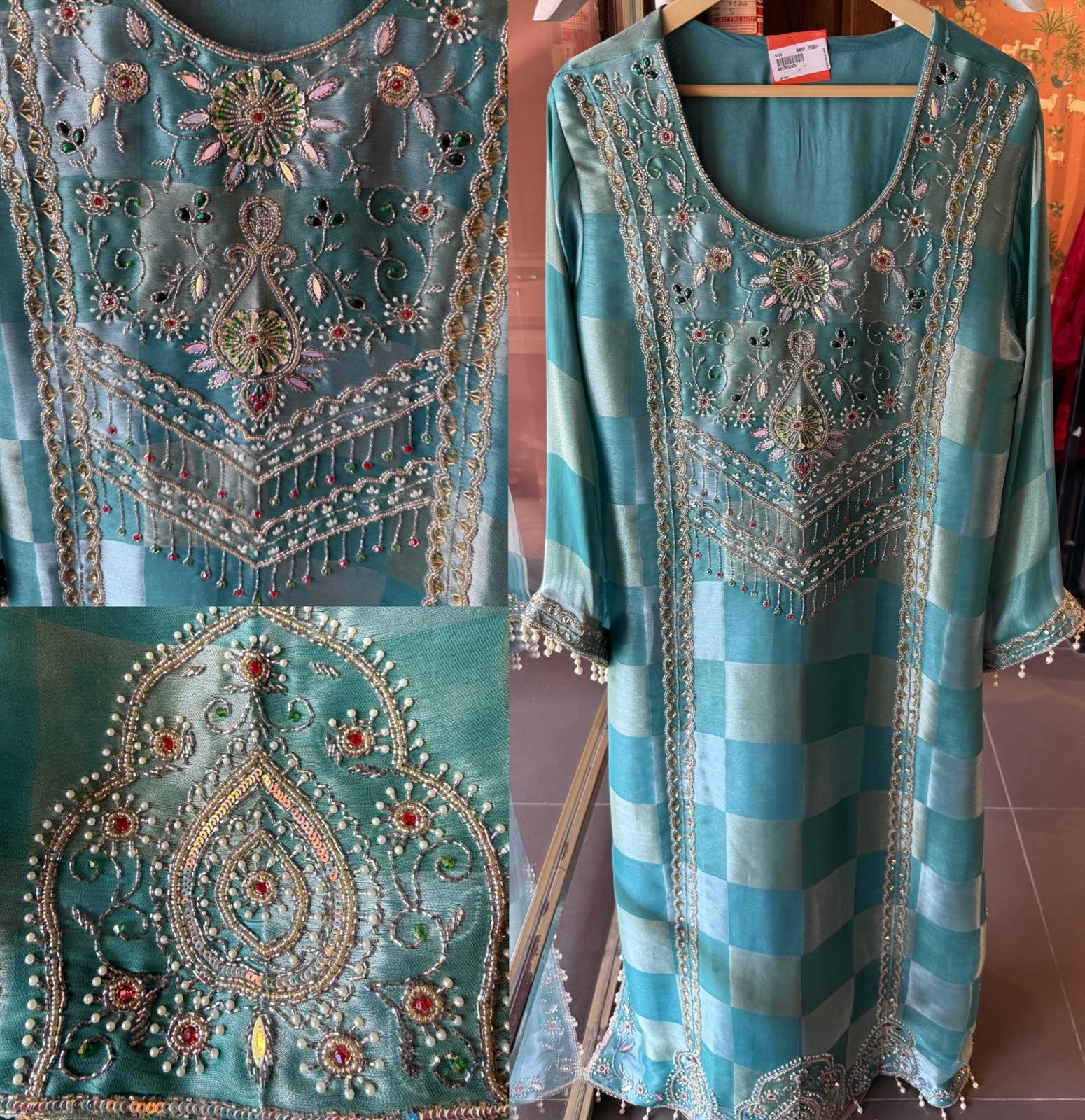 Pearl Embellished Designer Long dress