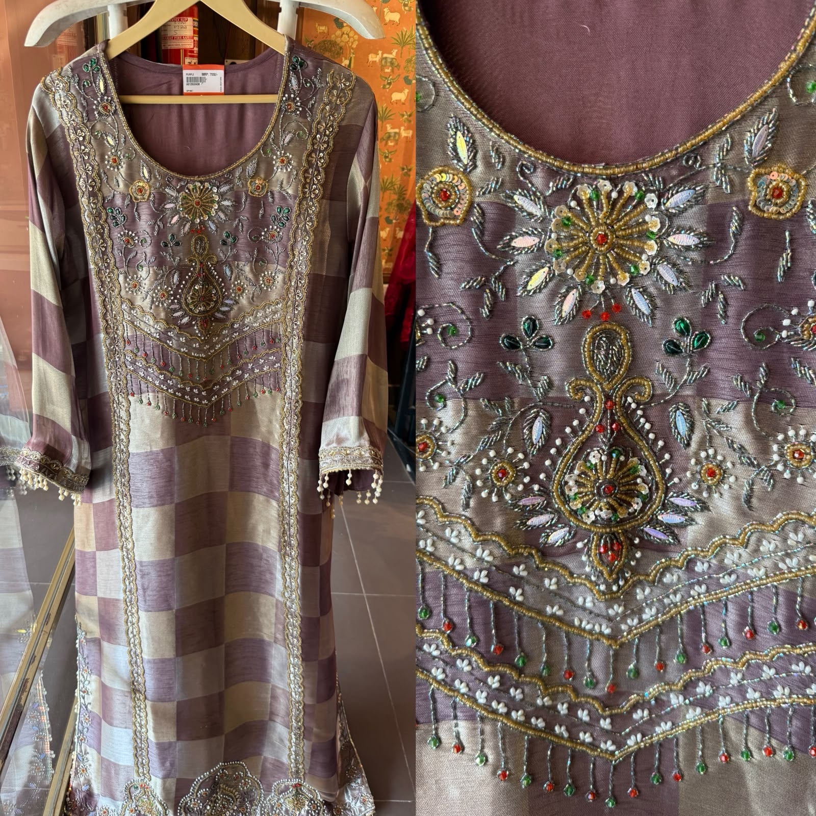 Pearl Embellished Designer Long dress