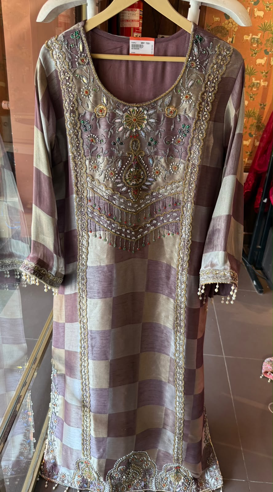 Pearl Embellished Designer Long dress