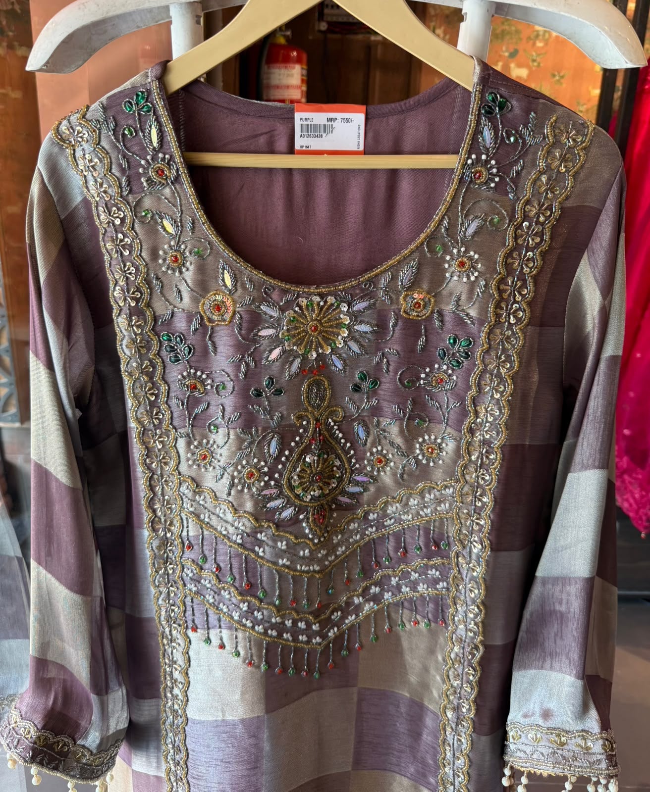 Pearl Embellished Designer Long dress