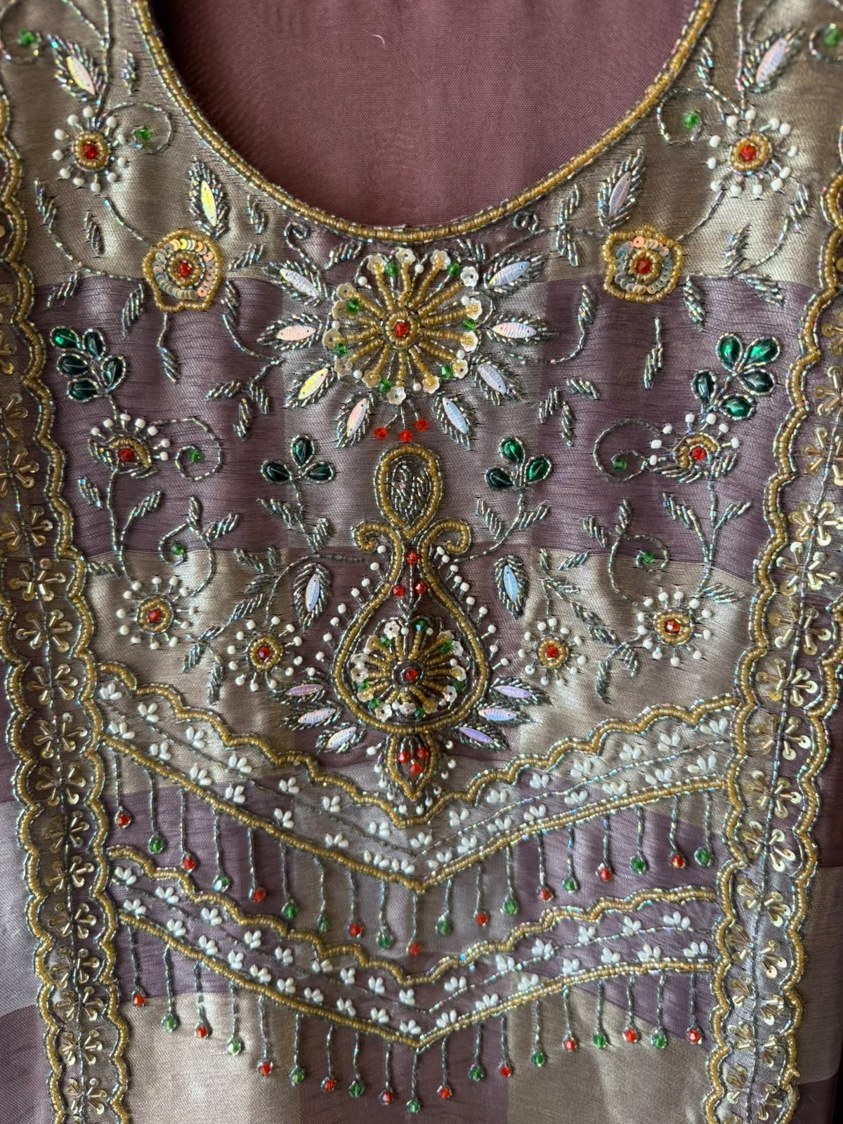 Pearl Embellished Designer Long dress