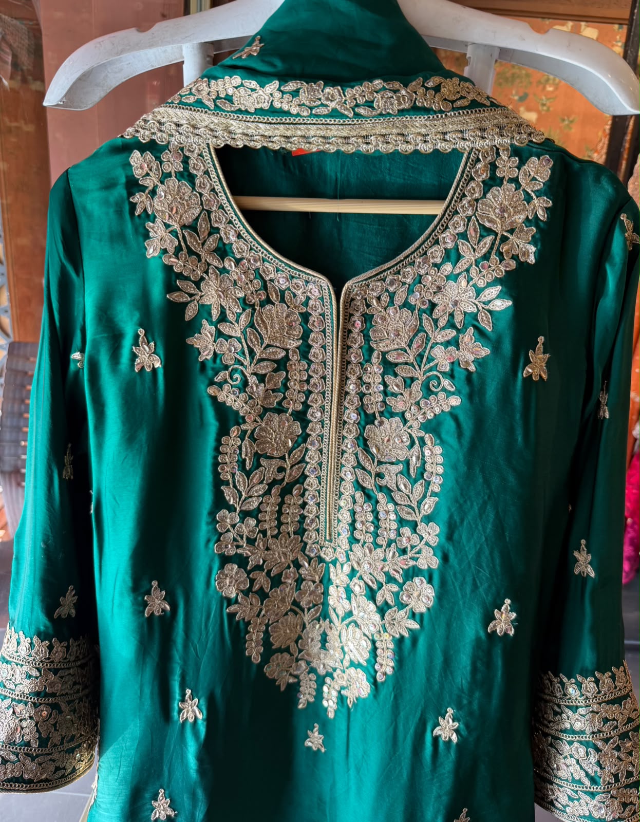 Hand-Embroidered Luxury farshi salwar Suit Set