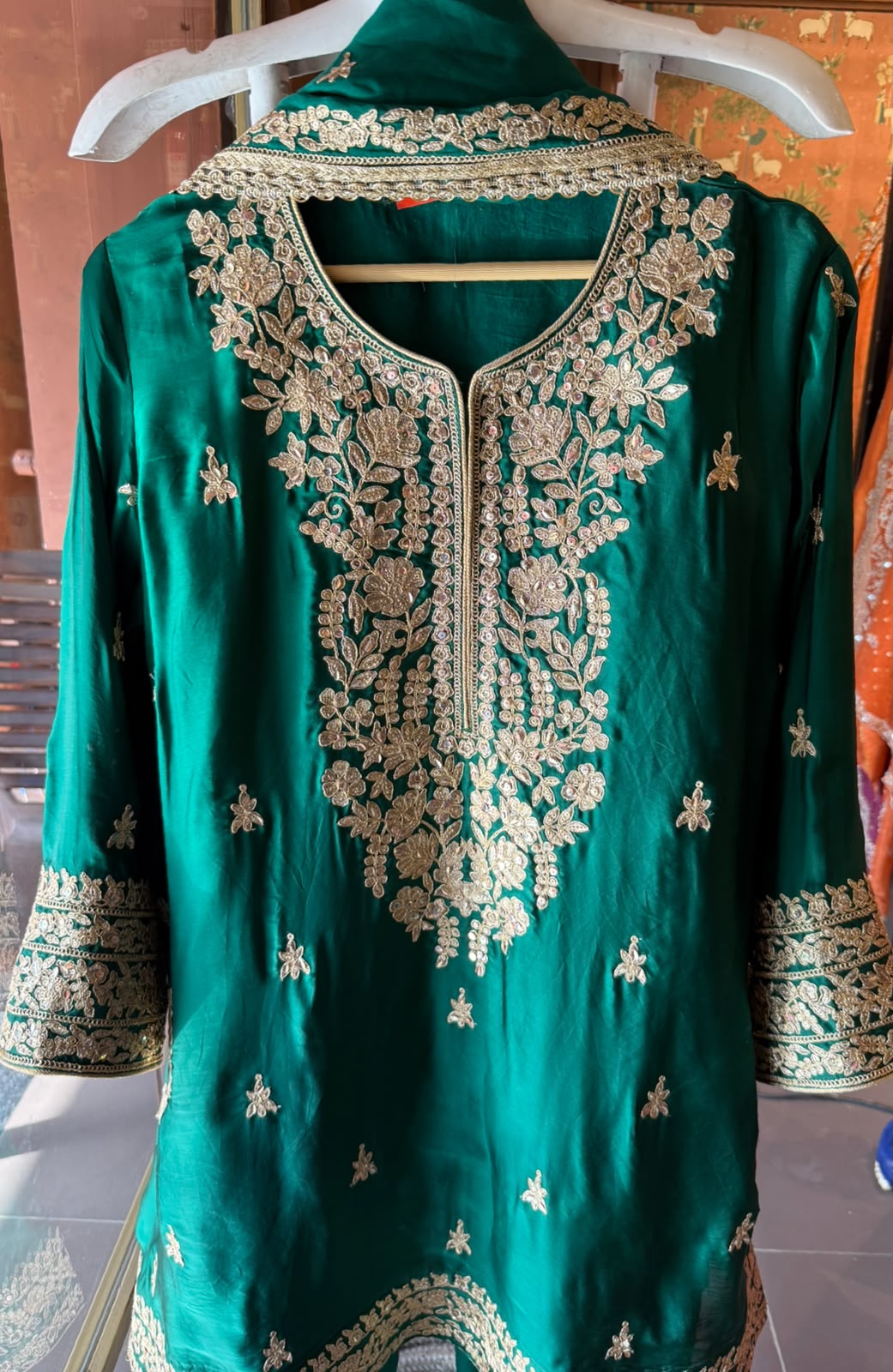 Hand-Embroidered Luxury farshi salwar Suit Set